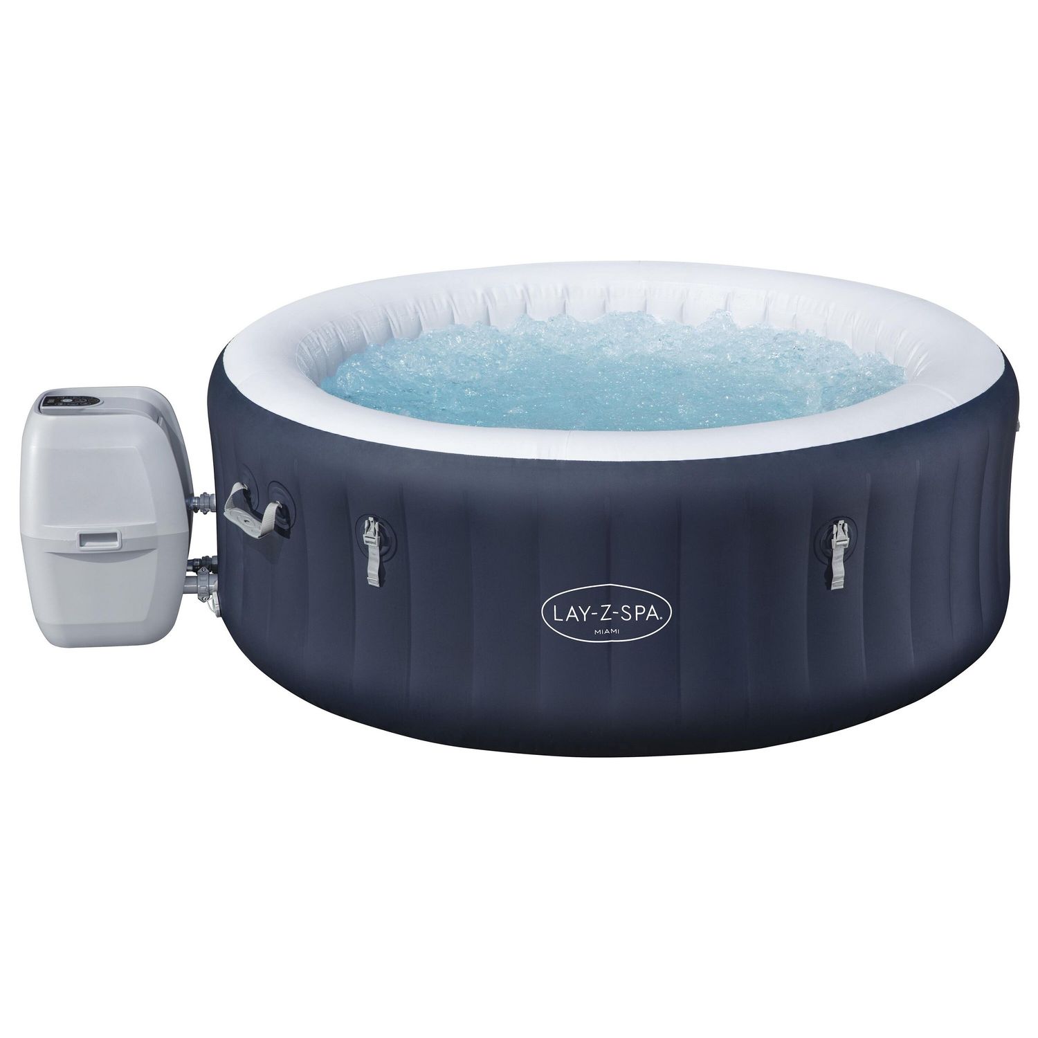 Bestway Spa Lay-z Miami Airjet - Donkerblauw - 4 Personen - 132x66 Cm
