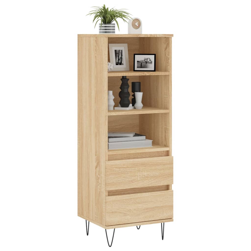 vidaXL Hoge kast 40x36x110 cm bewerkt hout sonoma eiken