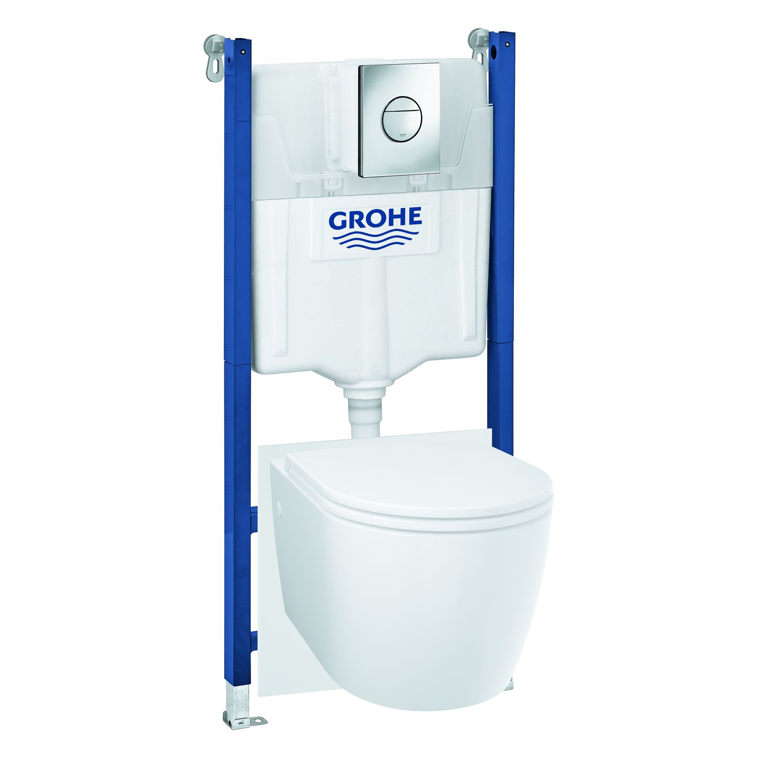 Grohe Inbouwreservoir Set Start Round 5-in-1 Pack | Soft-close & Afneembare Toiletzitting | Randloos Toiletpot
