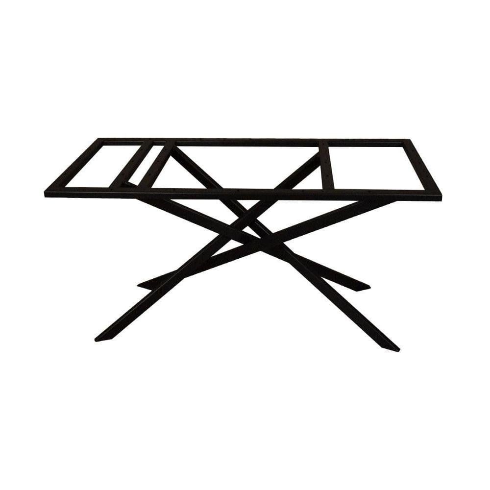 Furniture Legs Europe Stalen tafelonderstel zwart mikado 140 bij 75 cm en hoogte 72 cm (5 x 3 cm)