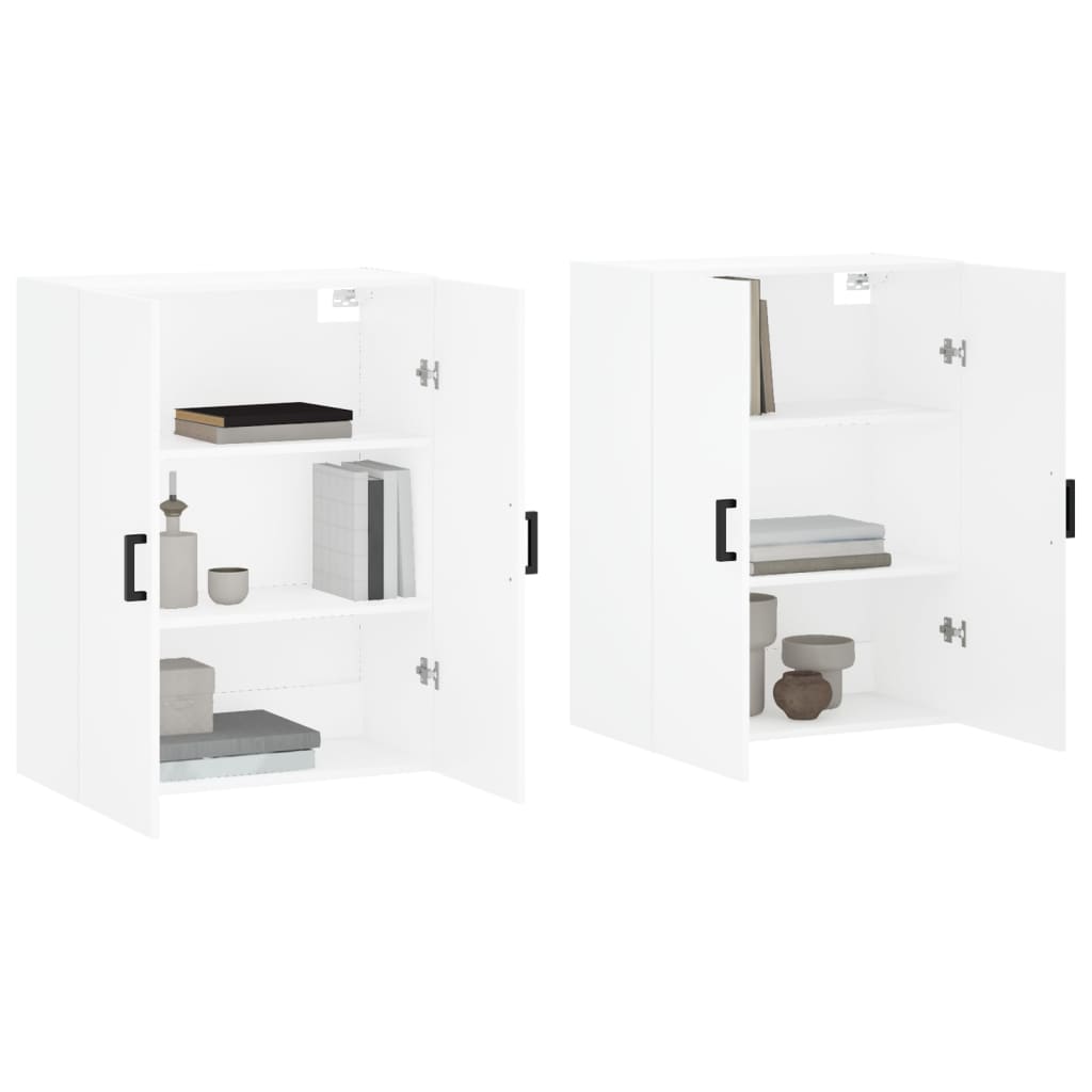vidaXL Hangkasten 2 st 69,5x34x90 cm wit