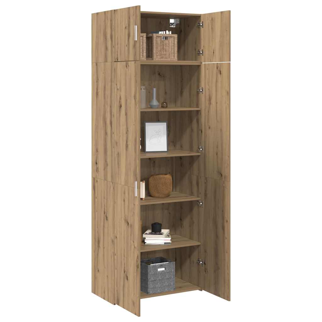 vidaXL Opbergkast met plank Anders artisanaal eikenkleurig 80 x 42,5 x 225 cm