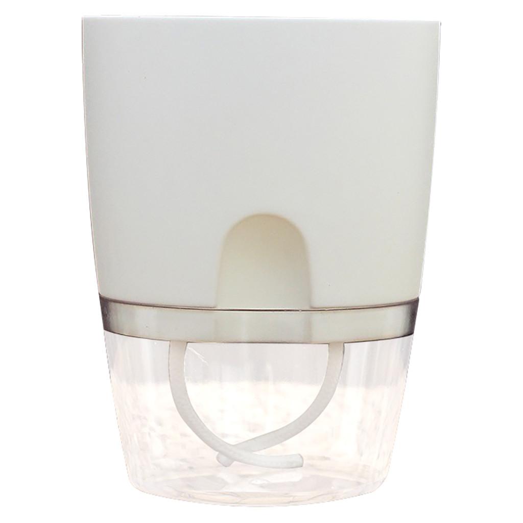 Winnerer Neptune Luie bloempot Automatische wateropname Plastic pot Groene plant Watercultuur wit