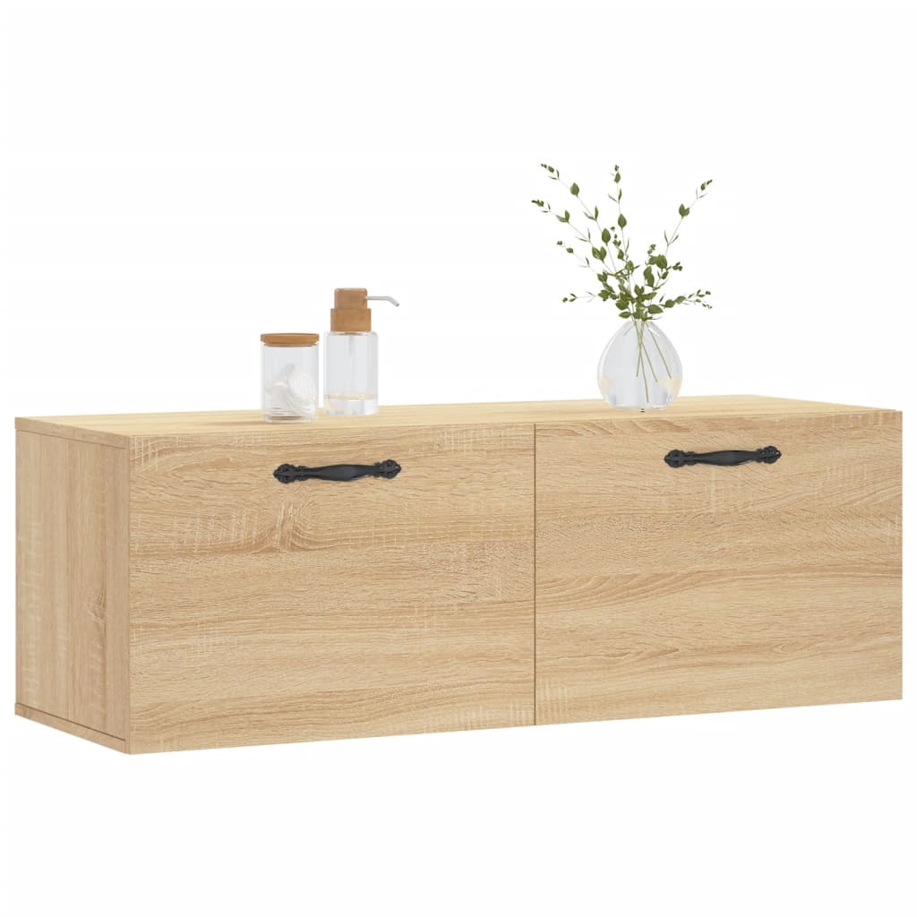 vidaXL Wandkast 100x36,5x35 cm bewerkt hout sonoma eikenkleurig