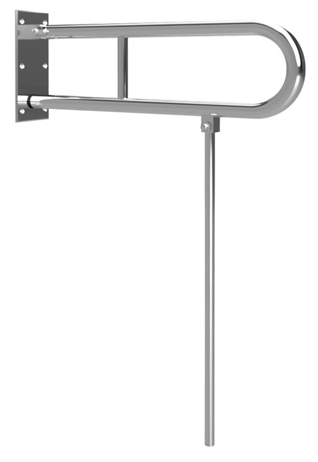 Sapho Handgreep U-Vorm Vouwbaar met Steun  Handicap 60 cm Roestvrij Staal