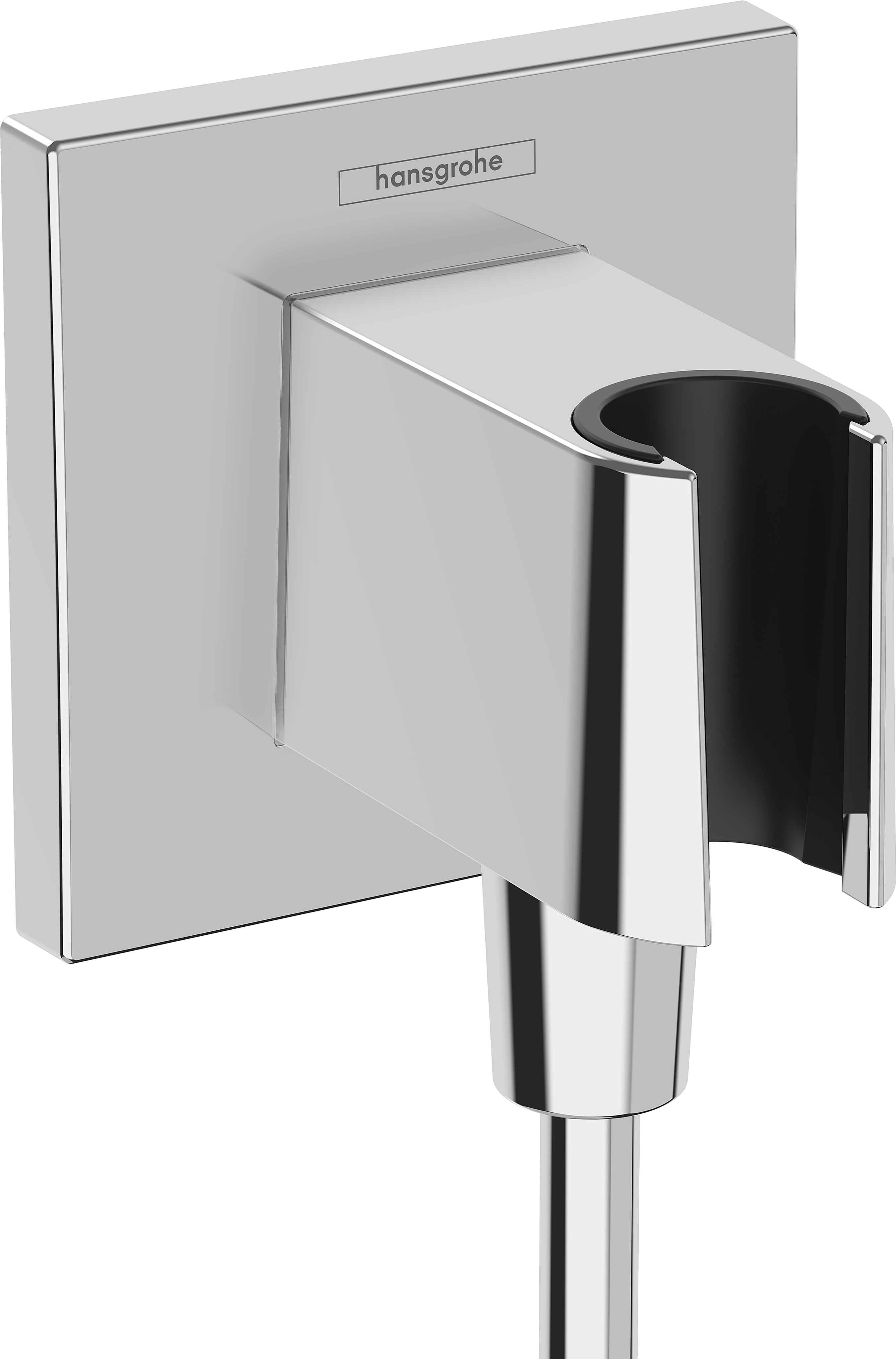 Hansgrohe FixFit E muuraansluitbocht met handdouchehouder, chroom