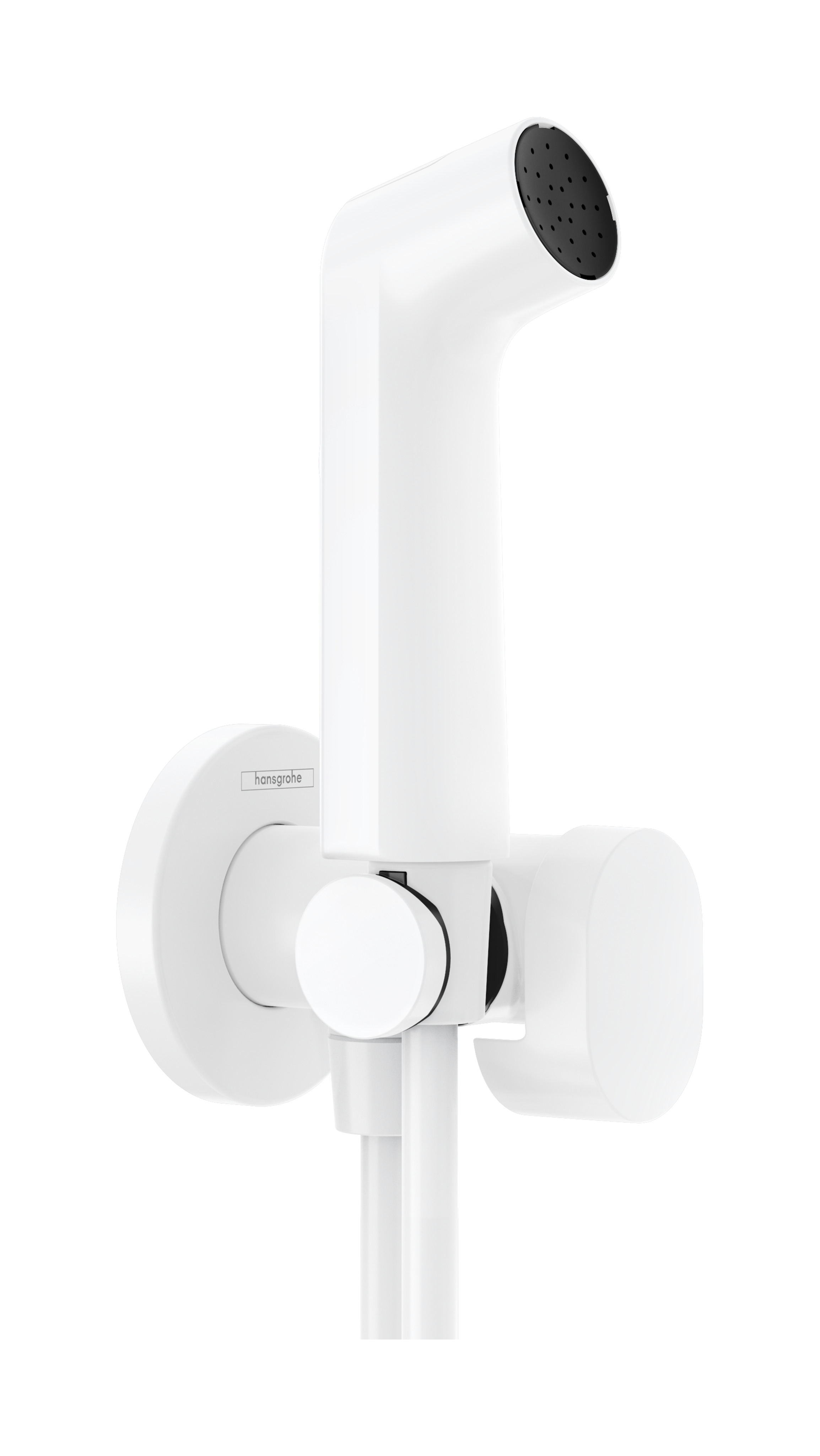Hansgrohe bidethanddouche 1jet S EcoSmart voor koud water met porter en doucheslang 125 cm, mat wit