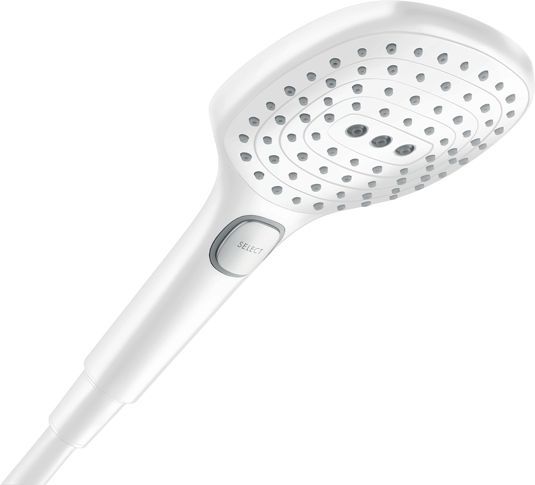 Hansgrohe Raindance Select E handdouche 120 3jet PowderRain EcoSmart+, mat wit