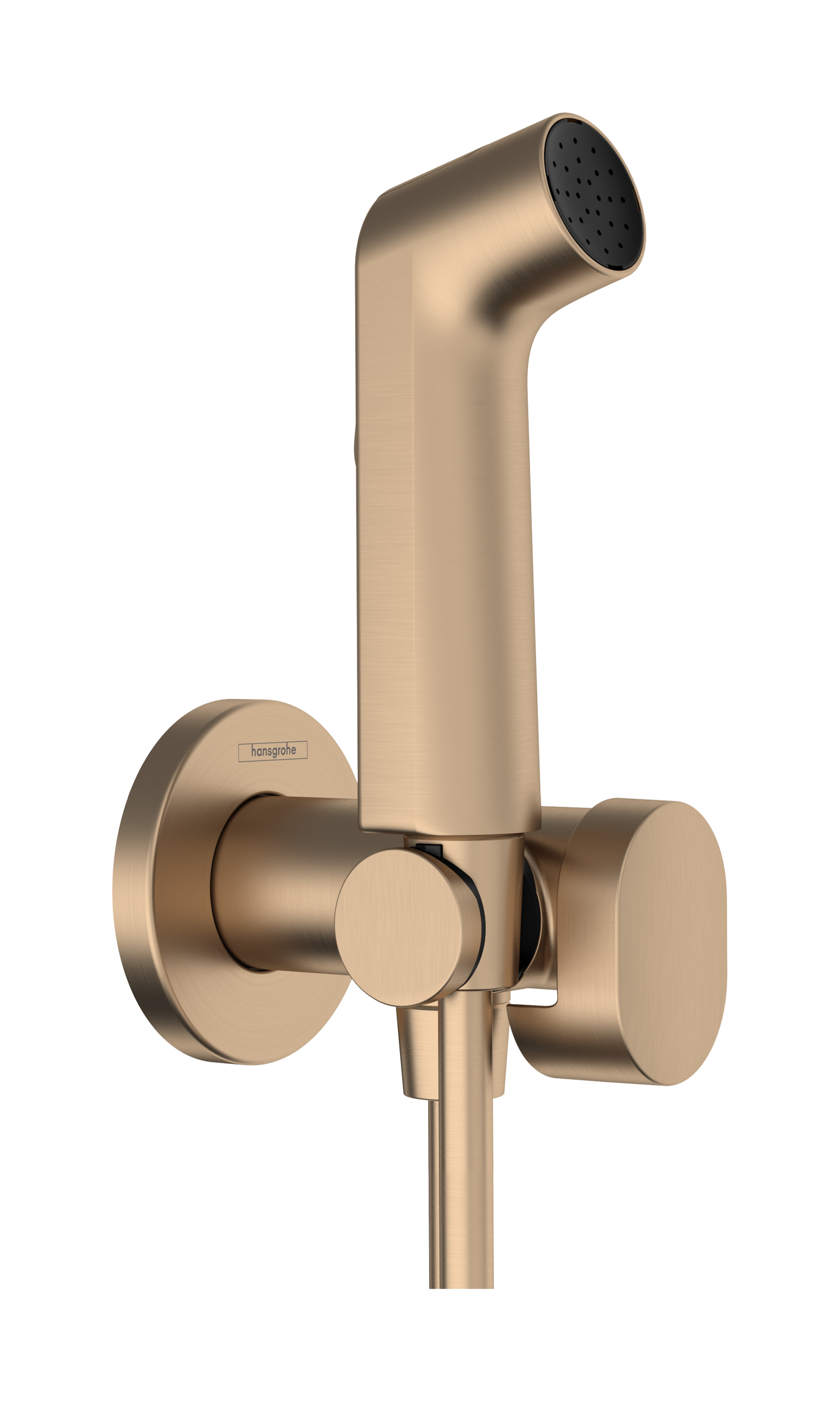 Hansgrohe bidethanddouche 1jet S EcoSmart voor koud water met porter en doucheslang 125 cm, Brushed Bronze