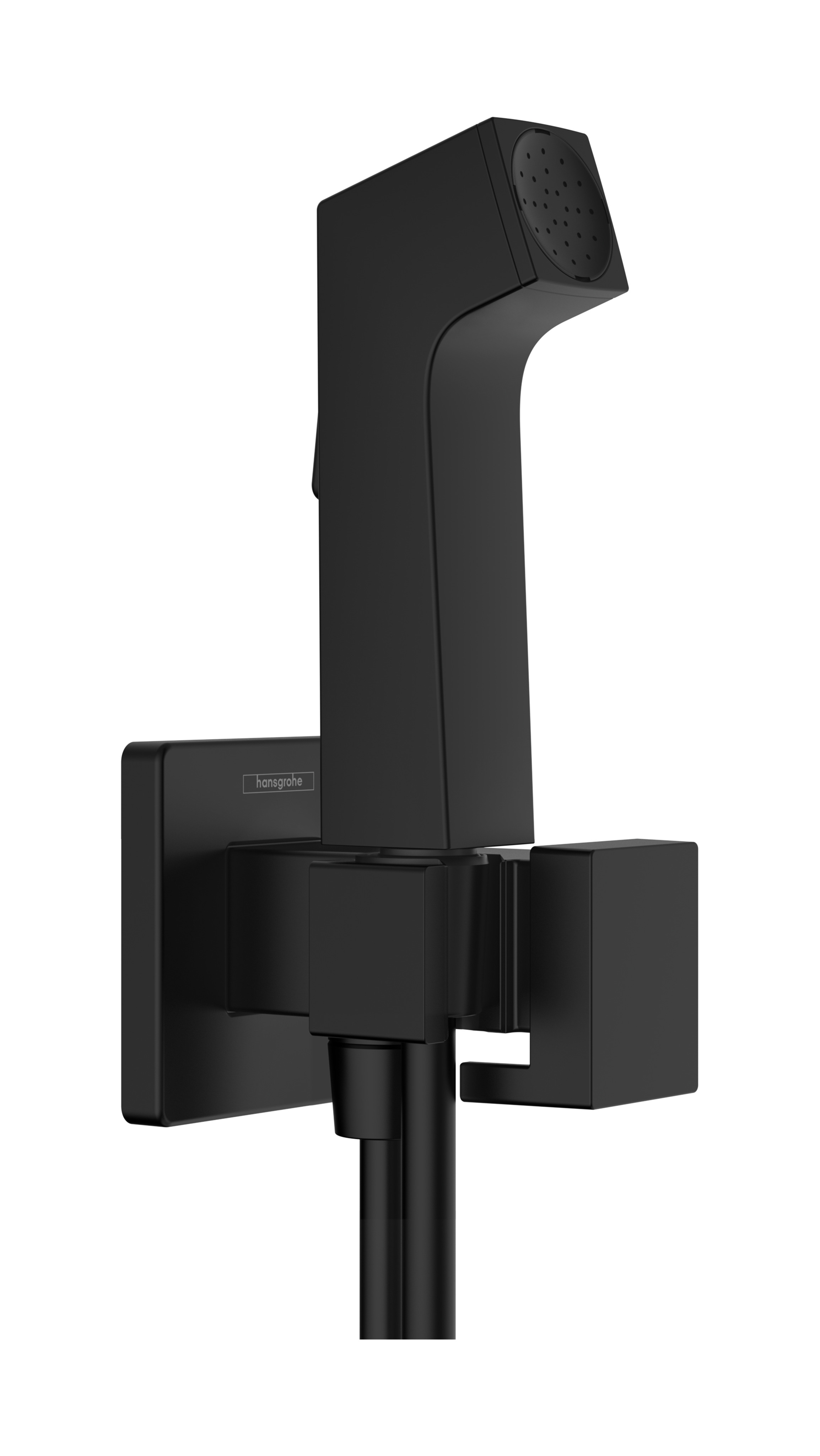 Hansgrohe bidethanddouche 1jet E EcoSmart voor koud water met douchehouder en doucheslang 125 cm, mat zwart