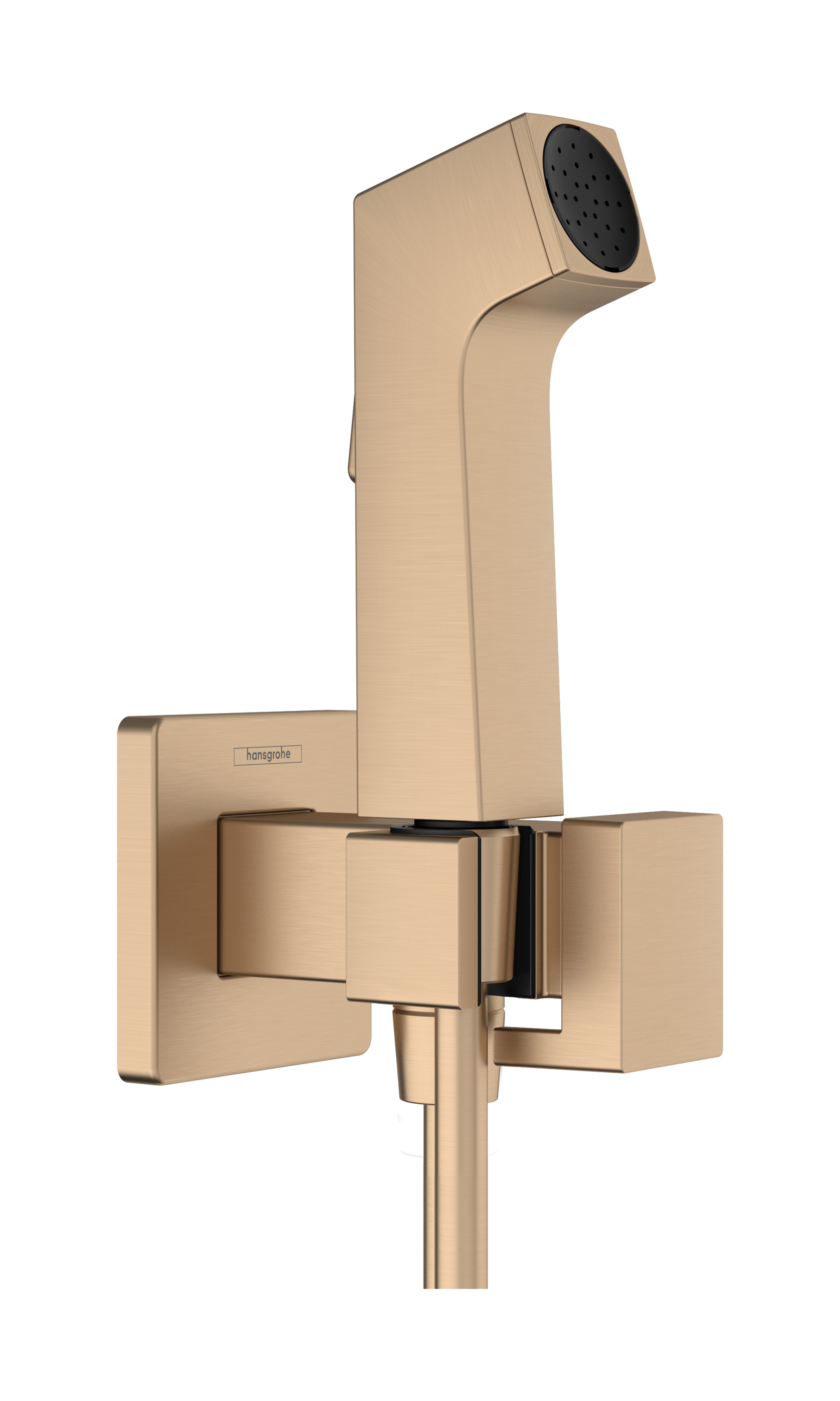 Hansgrohe bidethanddouche 1jet E EcoSmart voor koud water met douchehouder en doucheslang 125 cm, Brushed Bronze