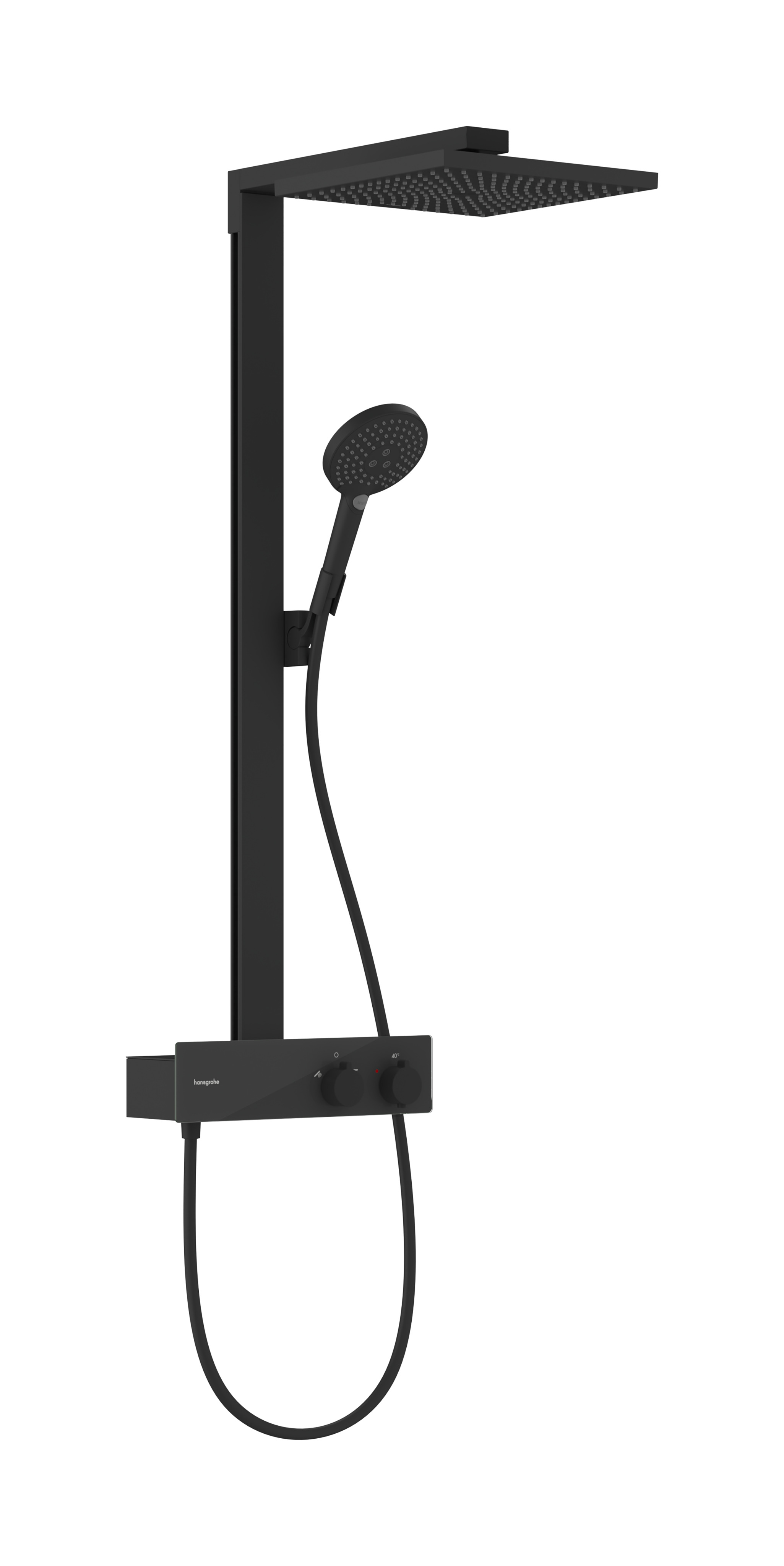 Hansgrohe Raindance E Showerpipe 300 1jet EcoSmart met ShowerTablet 350, mat zwart