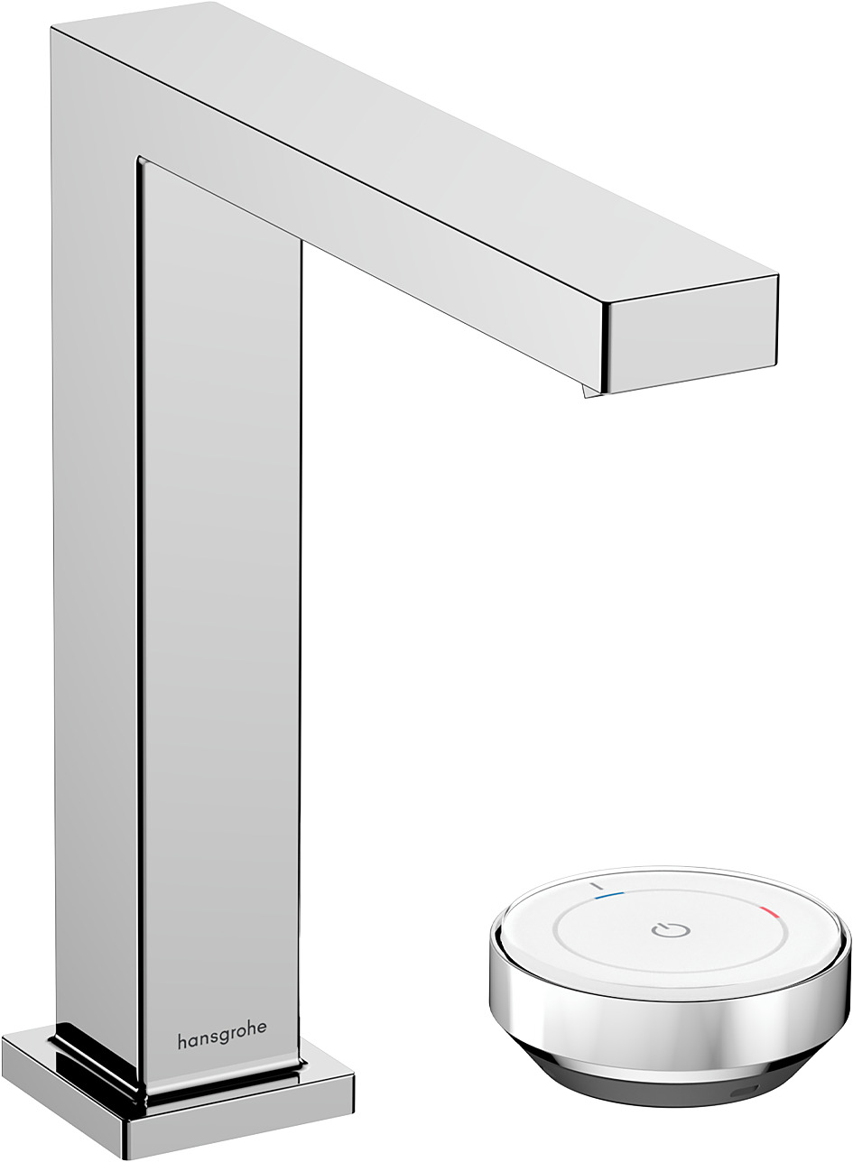 Hansgrohe Tecturis E 2-gats wastafelkraan 150 CoolStart met waste, chroom