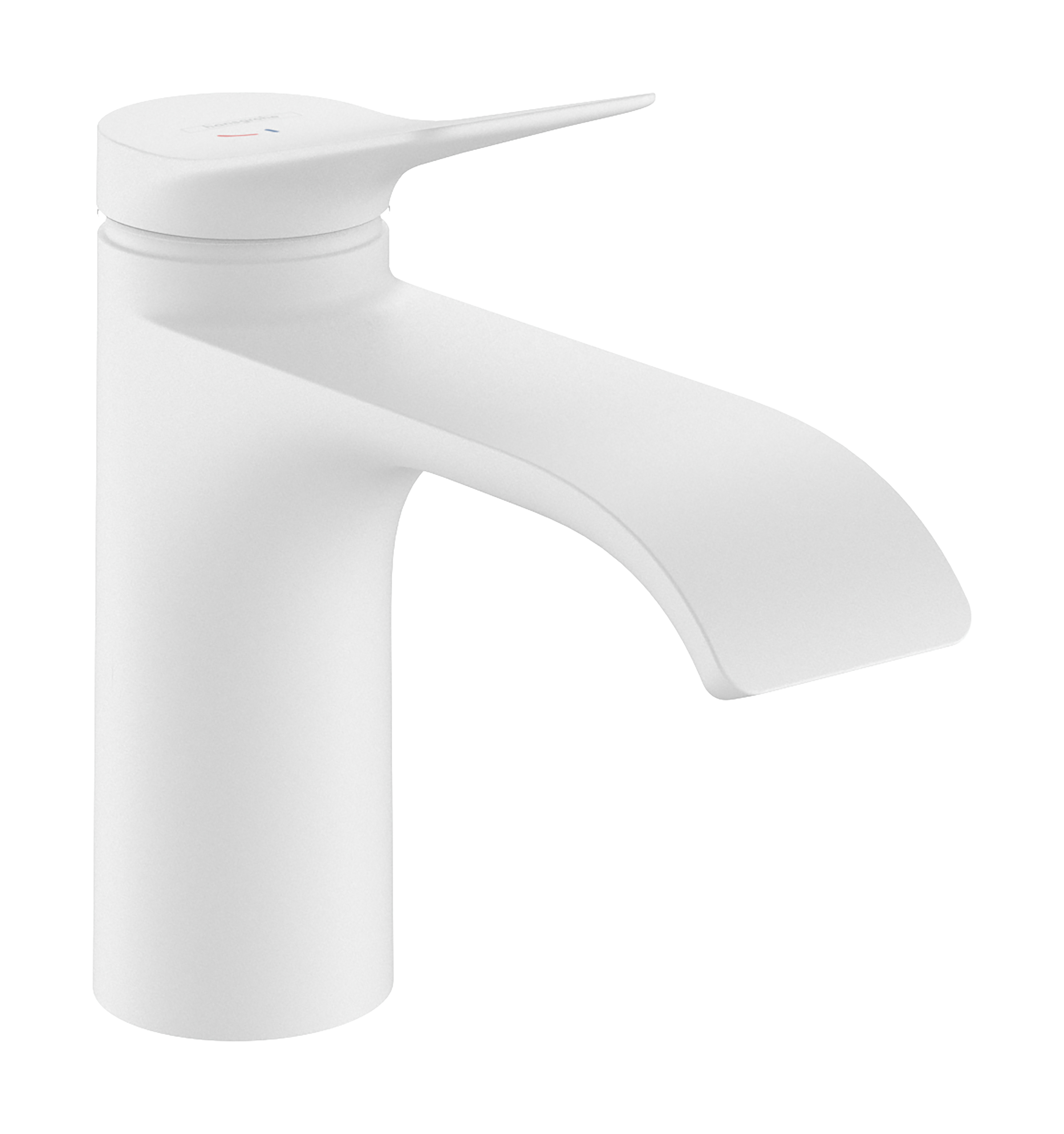 Hansgrohe Vivenis ééngreeps wastafelkraan 80 CoolStart met pop-up trekwaste, mat wit