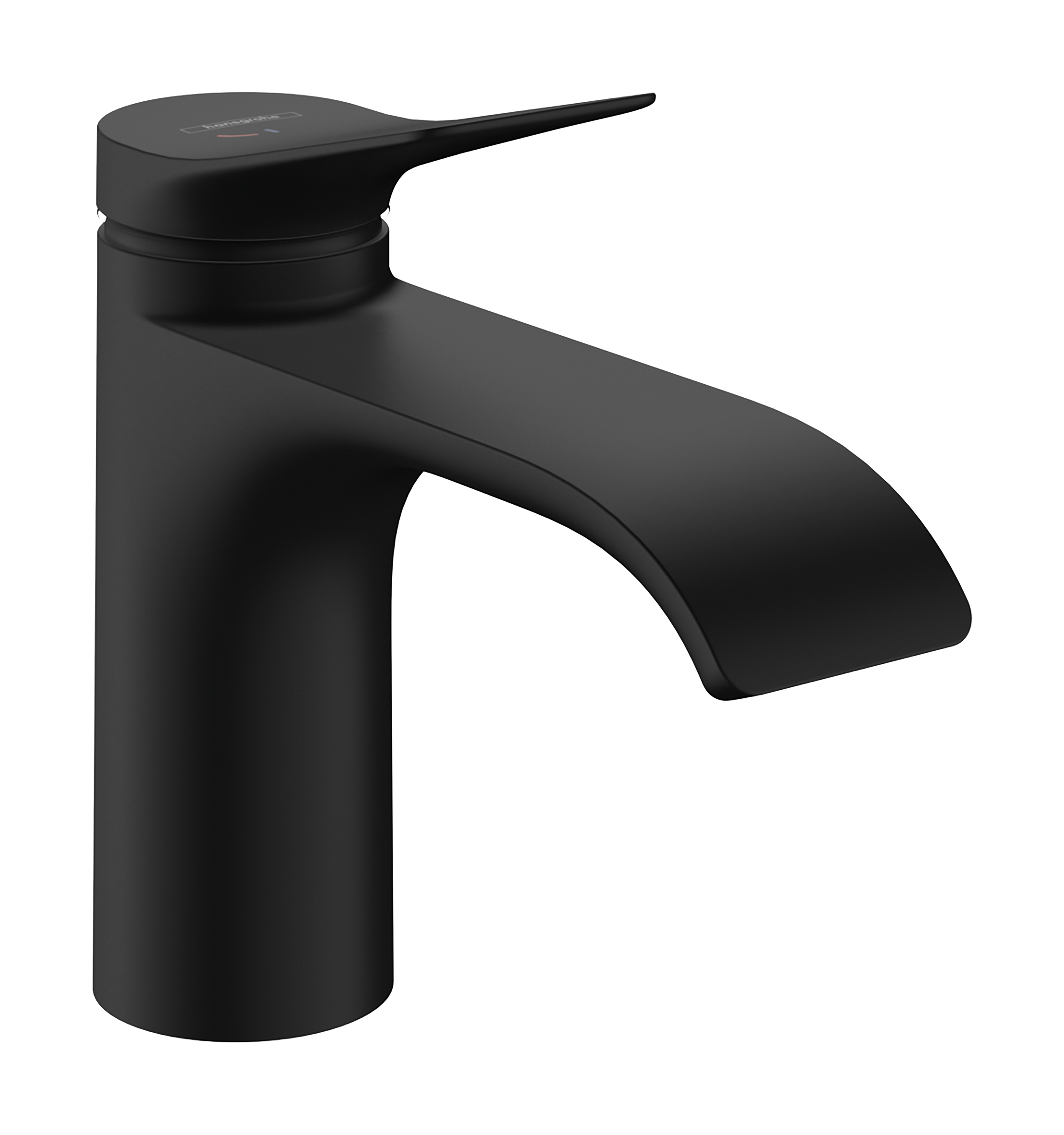 Hansgrohe Vivenis ééngreeps wastafelkraan 80 CoolStart met pop-up trekwaste, mat zwart