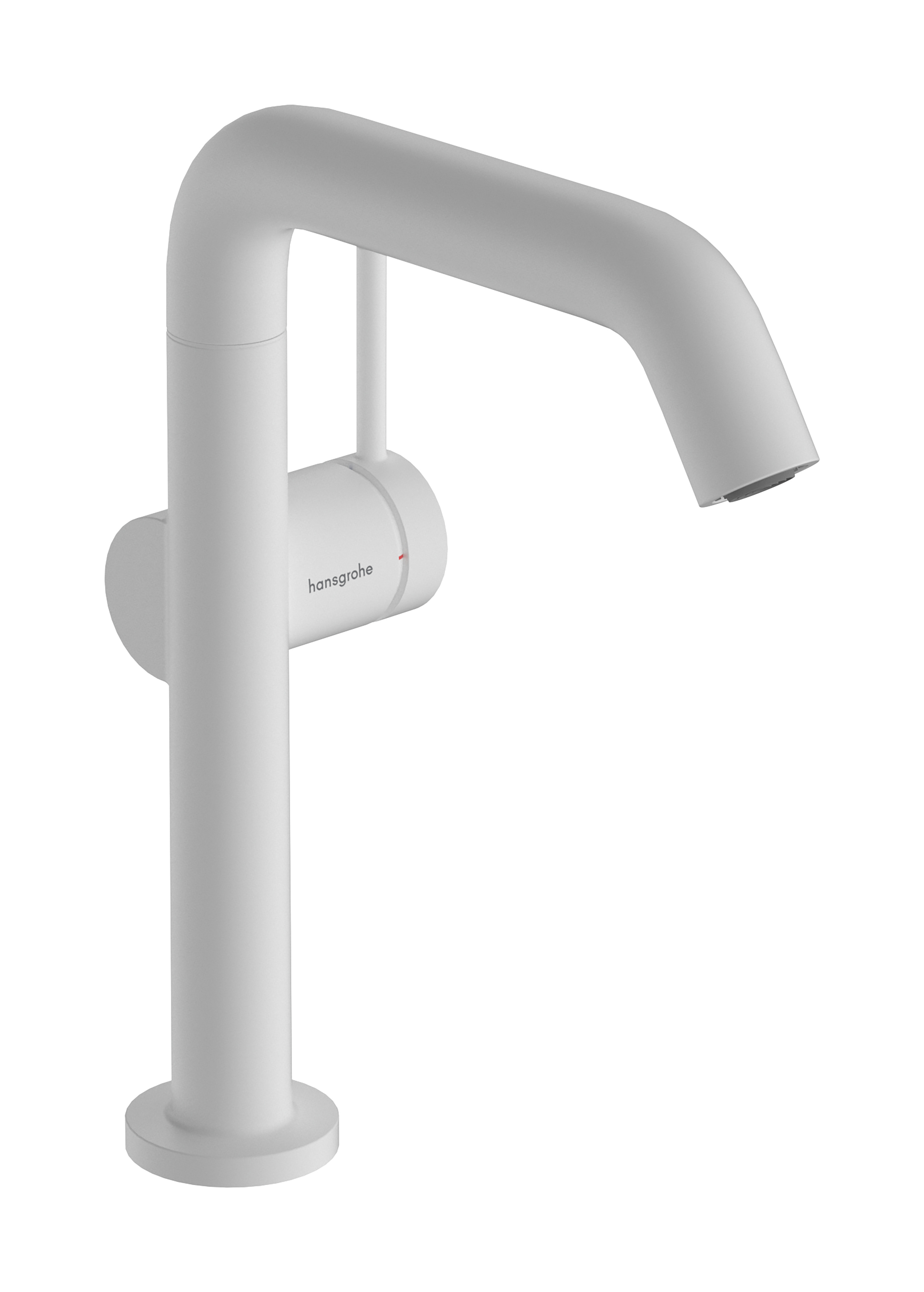 Hansgrohe Tecturis S ééngreeps wastafelkraan 210 Fine CoolStart met draaibare uitloop en PushOpen afvoerplug, mat wit