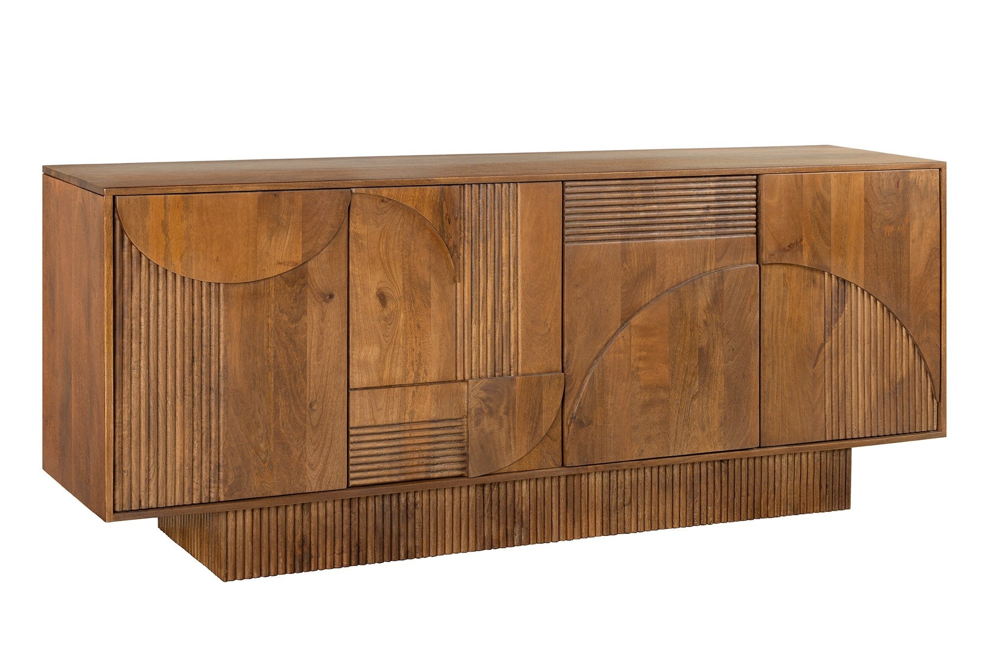 Invicta Interior Dressoir ART DECO 170cm 3D mangohout gerookte bruine look - 45478