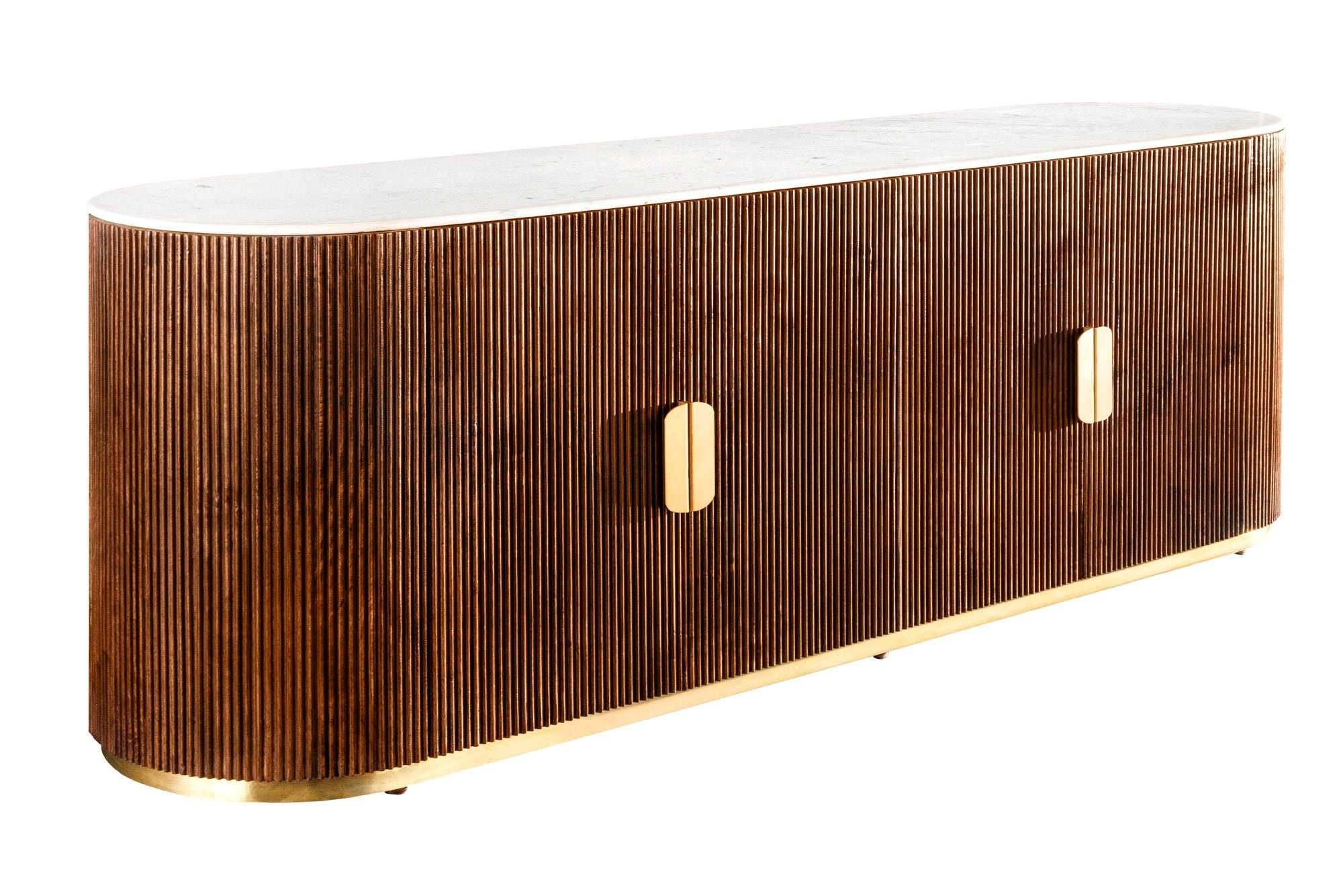 Invicta Interior Dressoir GATSBY 170cm mangohout marmeren blad wit - 43617