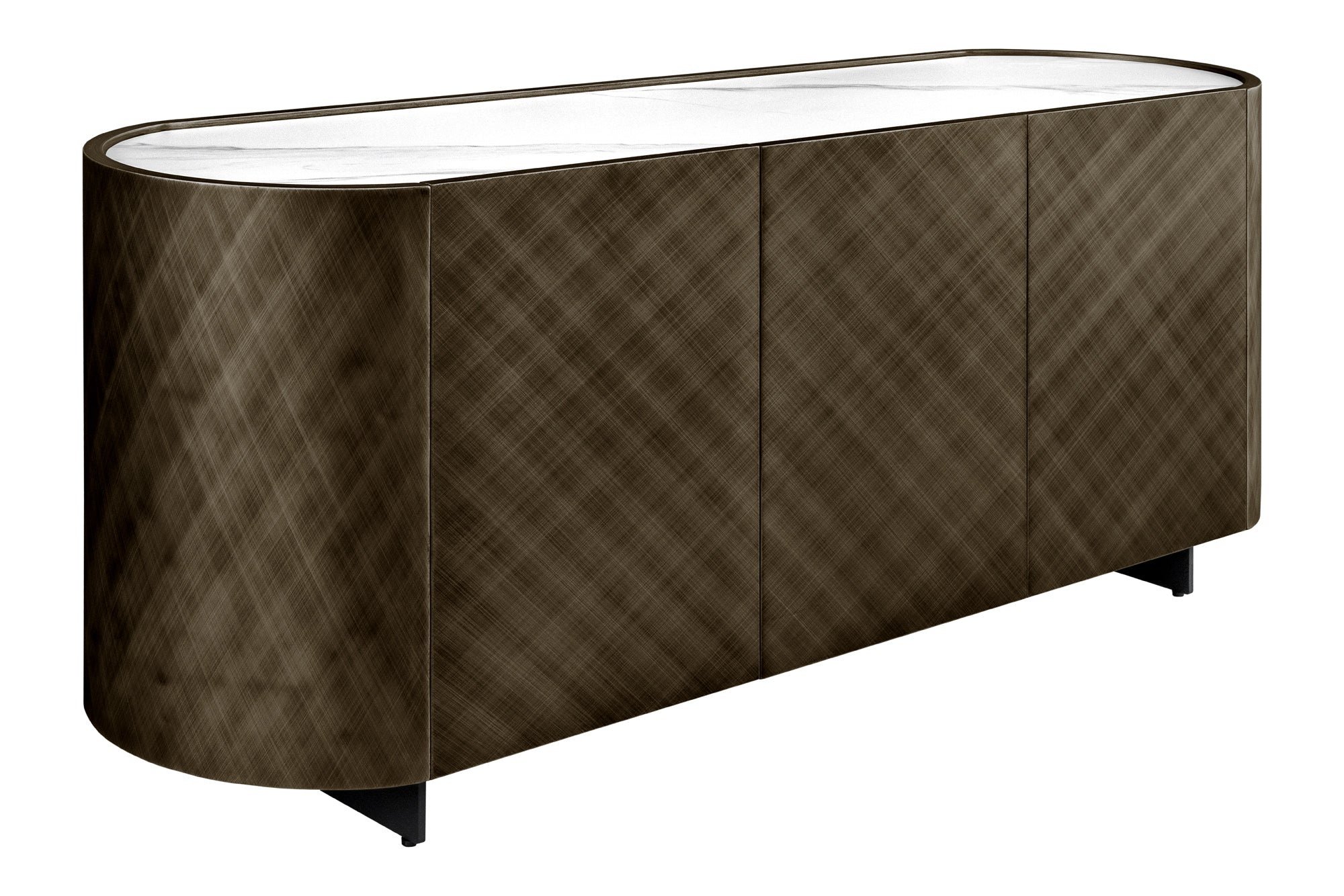 Invicta Interior Dressoir REFLECTION 150cm 3D effect brons met keramisch marmeren blad wit - 46502