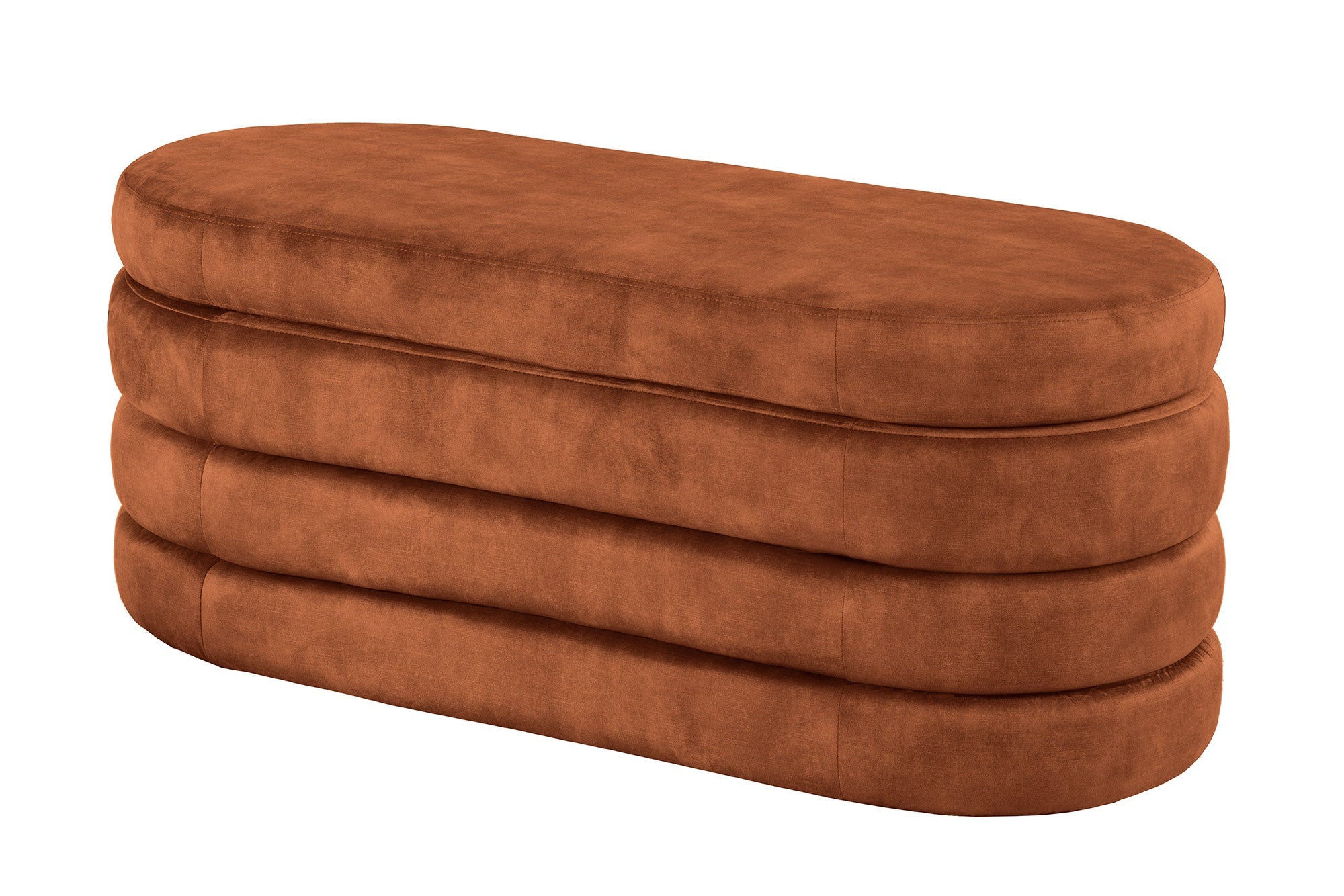 Invicta Interior Bank met opbergruimte VOQUE 115cm fluweel roestbruin met opbergruimte bankzitting - 46691