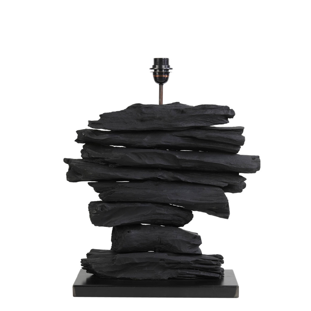 Light & Living Lampvoet Fury hout zwart