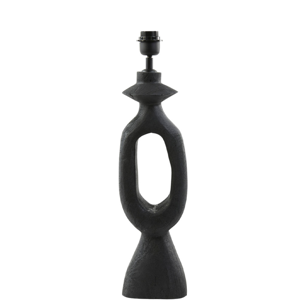 Light & Living Lampvoet Django hout zwart L