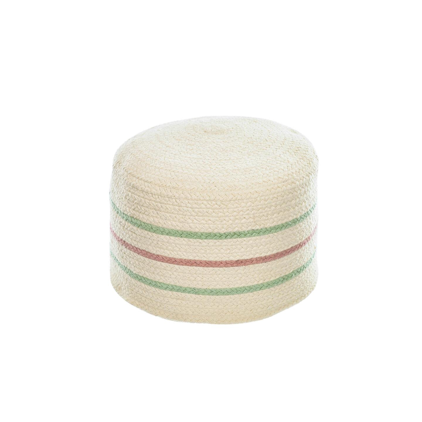 Kave Home Poef Daiana - Beige - Rond