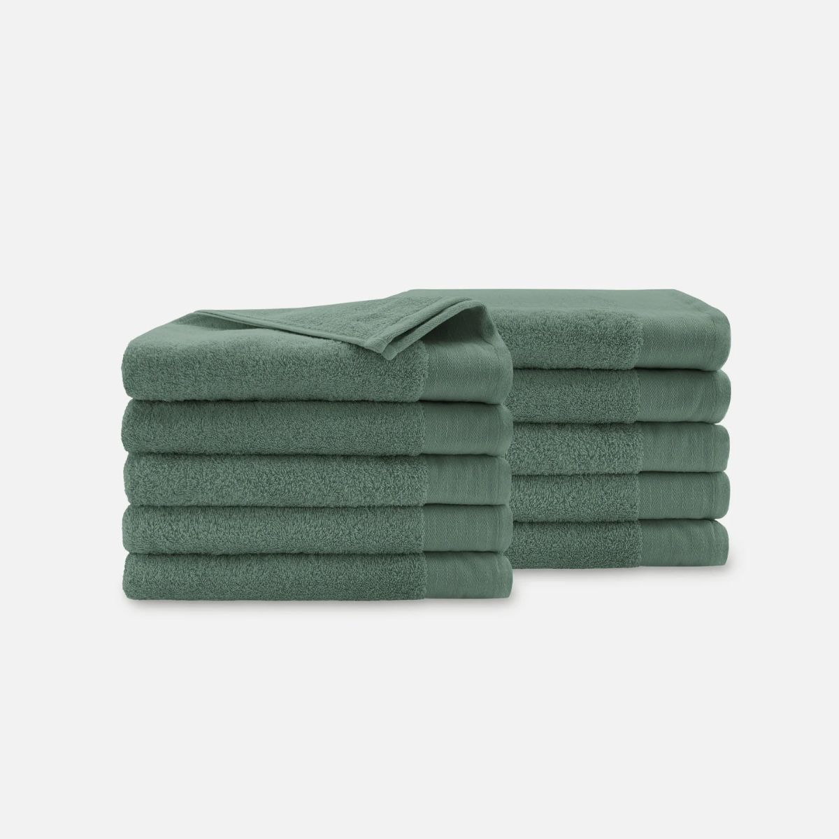 Walra Soft Cotton Handdoeken 70 x 140 cm - 550 gr/m² - Legergroen - 10 stuks