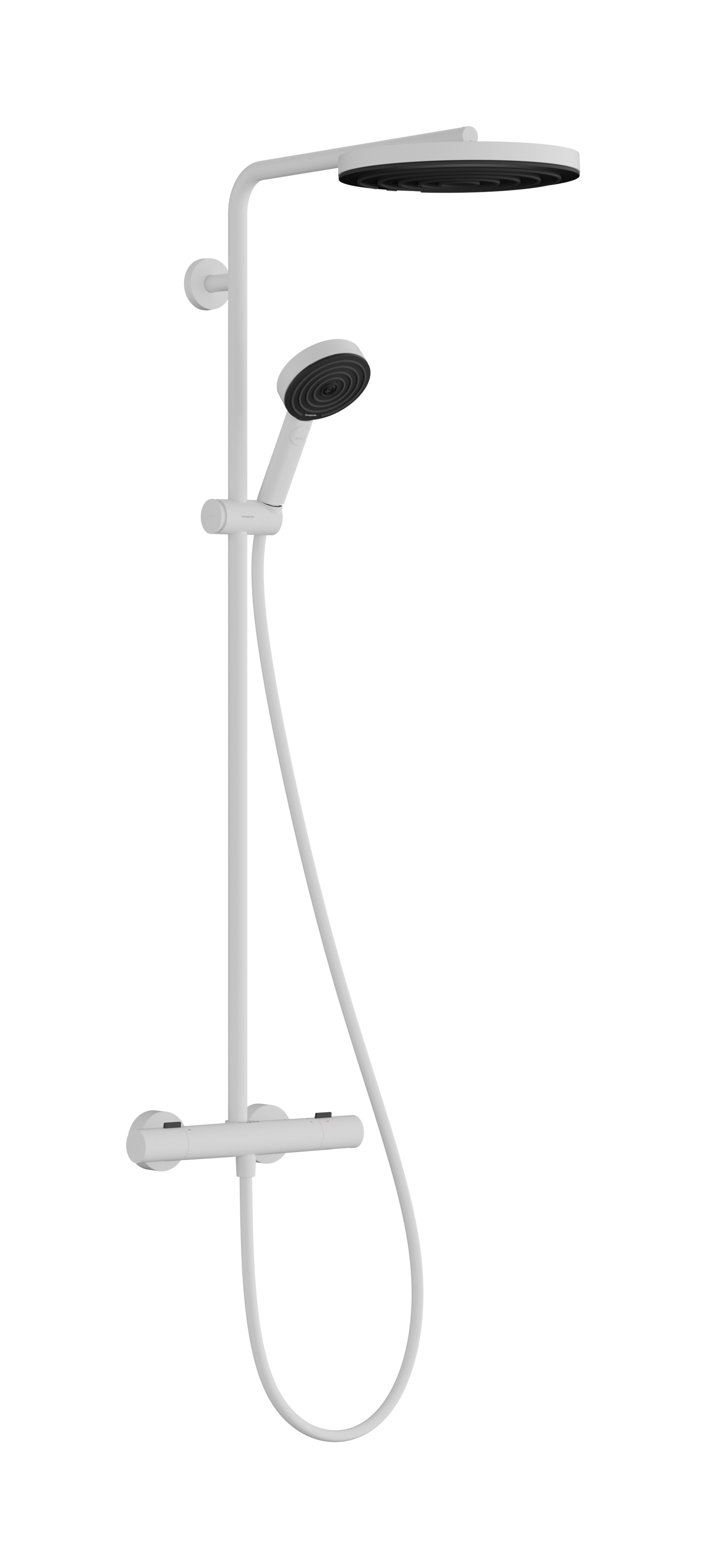 Hansgrohe Pulsify S Puro Showerpipe 260 1jet EcoSmart met thermostaat en handdouche 3jet, mat wit