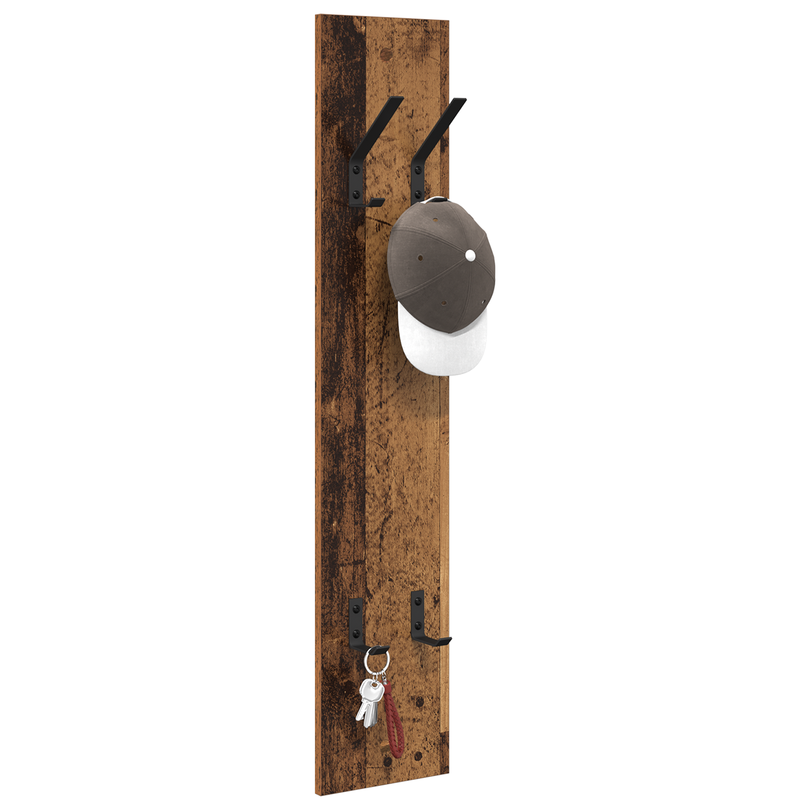 vidaXL Wandgemonteerde kapstok Oud hout 20 x 1,5 x 100 cm Bewerkt hout