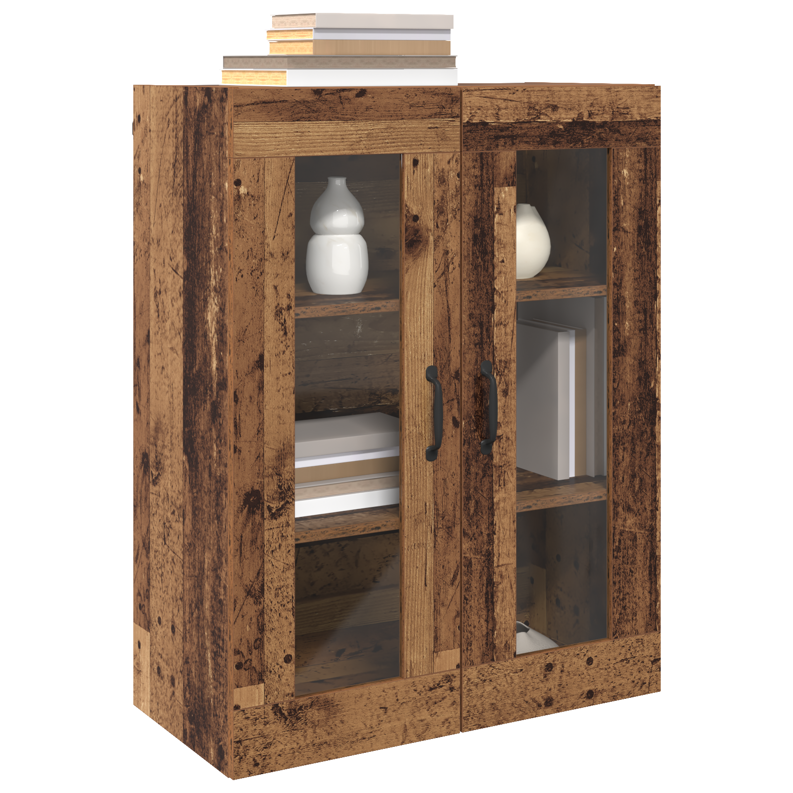 vidaXL Hangende Wandkast Bruin 69.5 x 34 x 90 cm Bewerkt hout