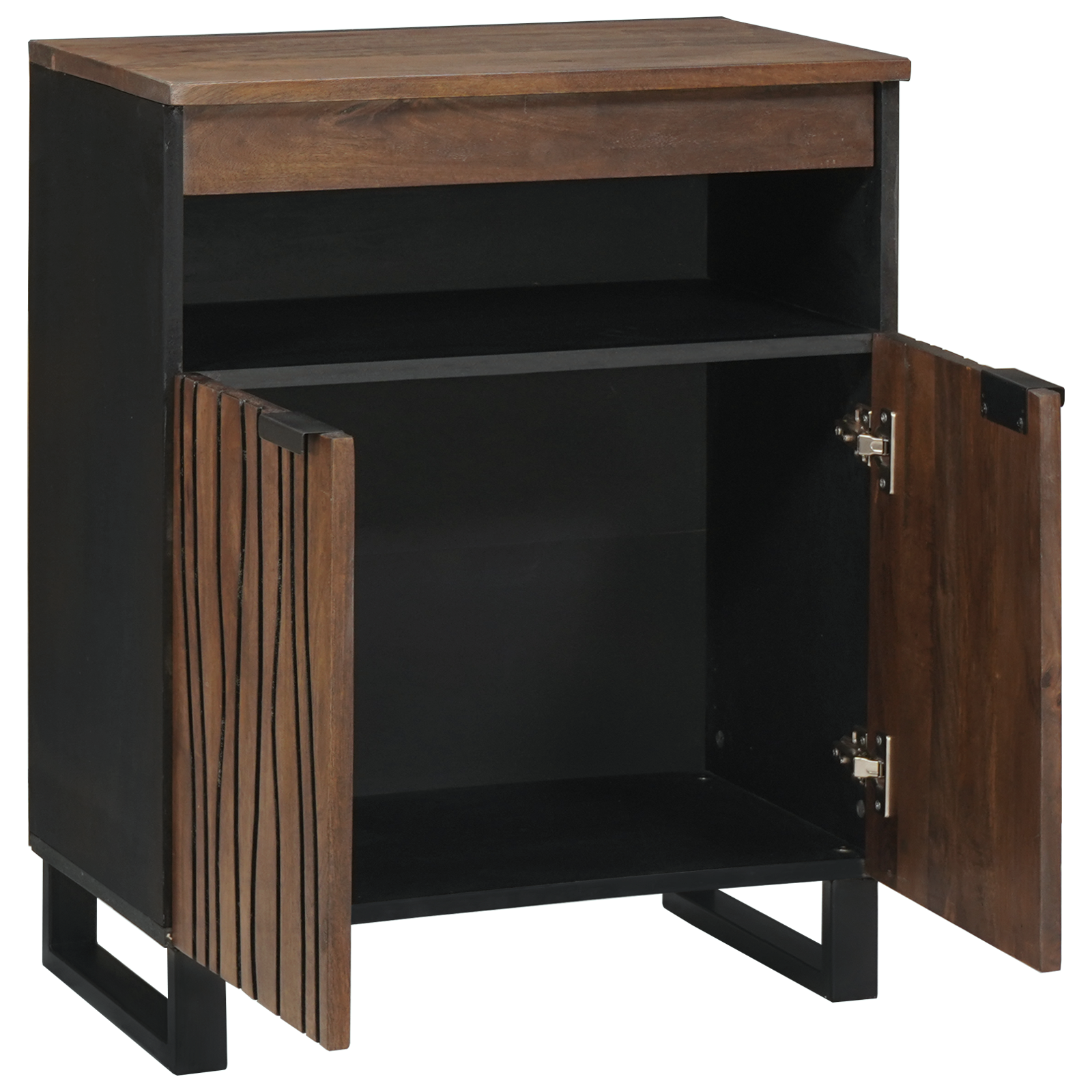 vidaXL Dressoir 60 x 33,5 x 75 cm Massief Hout en Gefabriceerd Hout