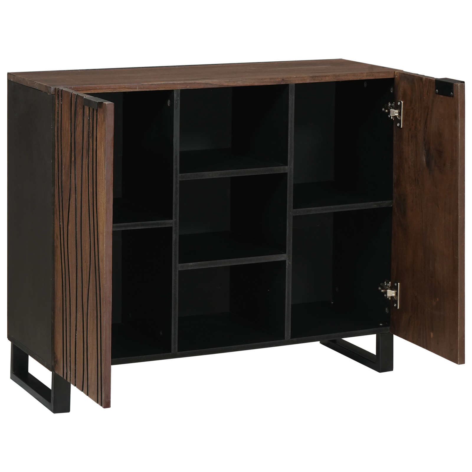 vidaXL Mango Houten Dressoir 90x33,5x75 cm