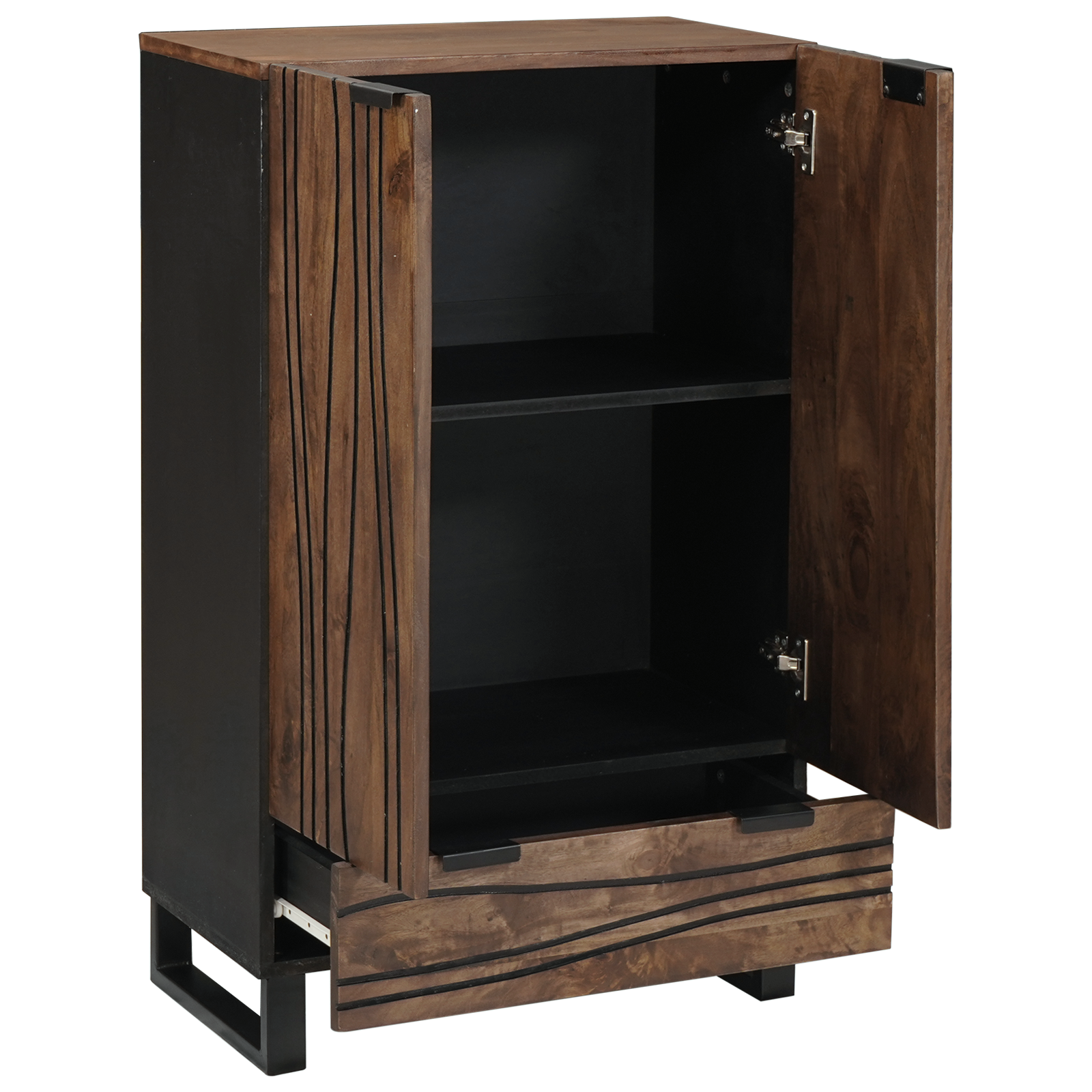vidaXL Highboard 60x33.5x100 cm Massief Hout Mango