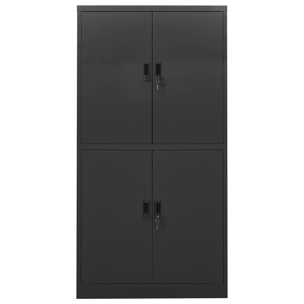 vidaXL Kantoorkast 90x40x180 cm staal antracietkleurig
