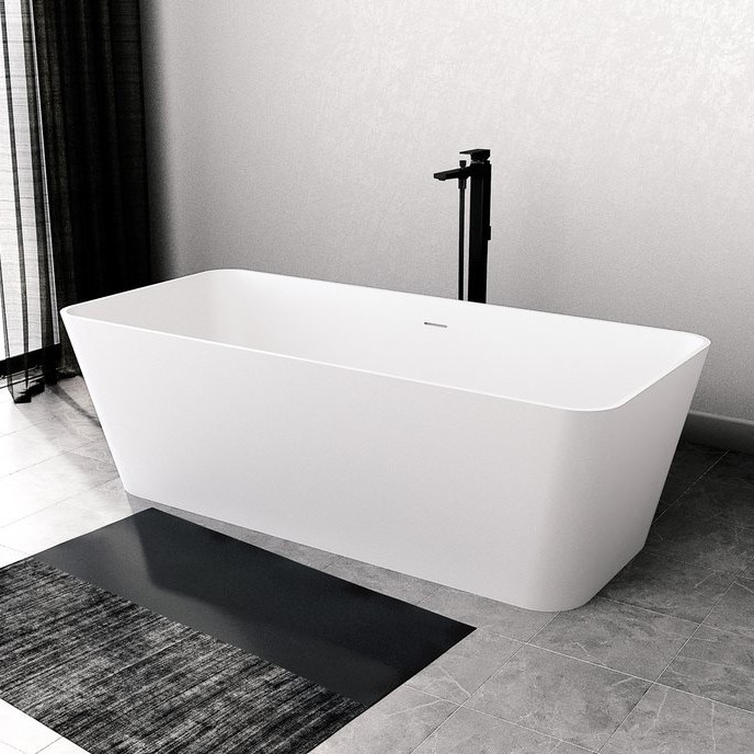 Polysan Leyla vrijstaand bad wit mat solid surface 170x80cm
