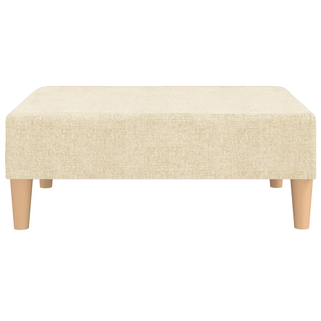 vidaXL Voetenbank 78x56x32 cm stof crèmekleurig