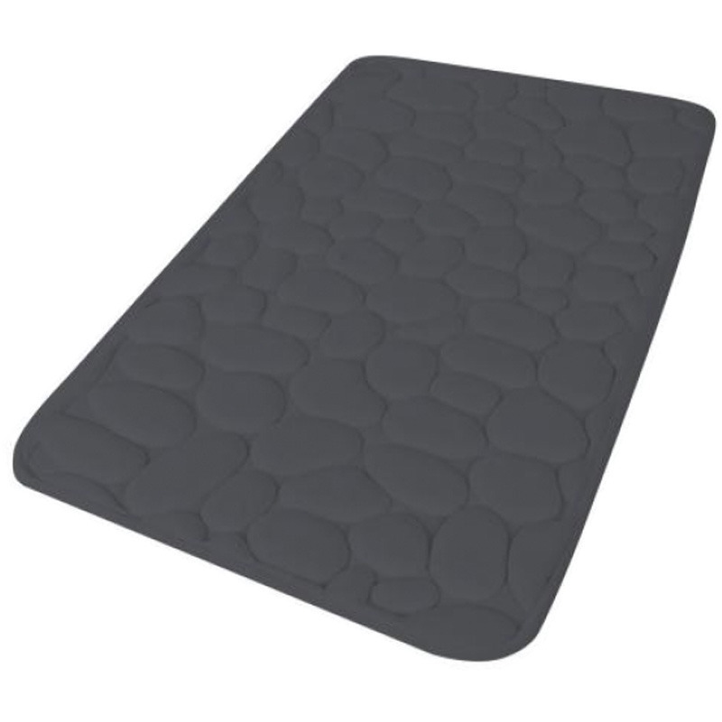 Urban Living Badkamerkleedje/badmat tapijt - memory foam - antraciet - 50 x 80 cm -