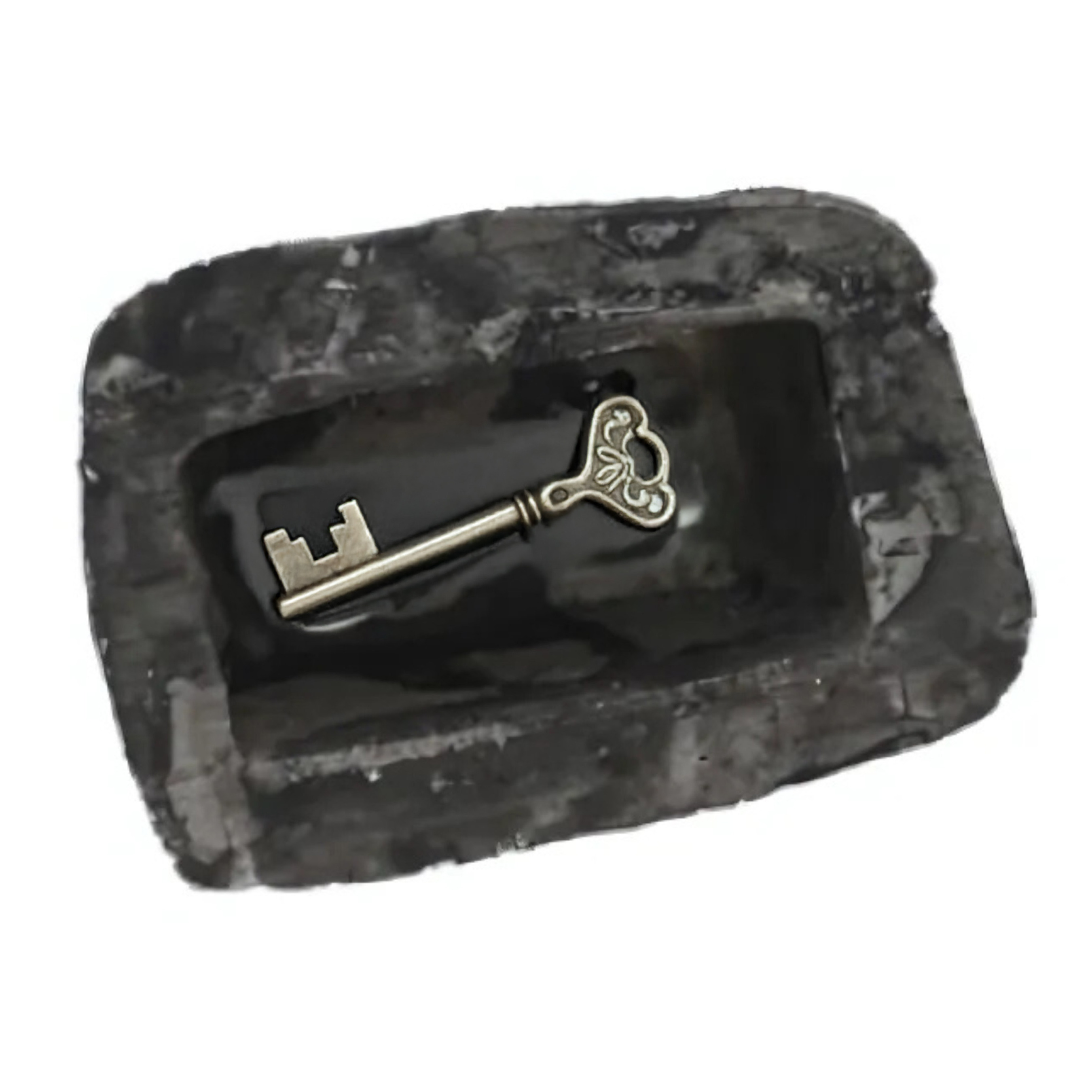 Gerimport Sleutel opbergsteen - kunststof - 5 x 8 cm - voor buiten -