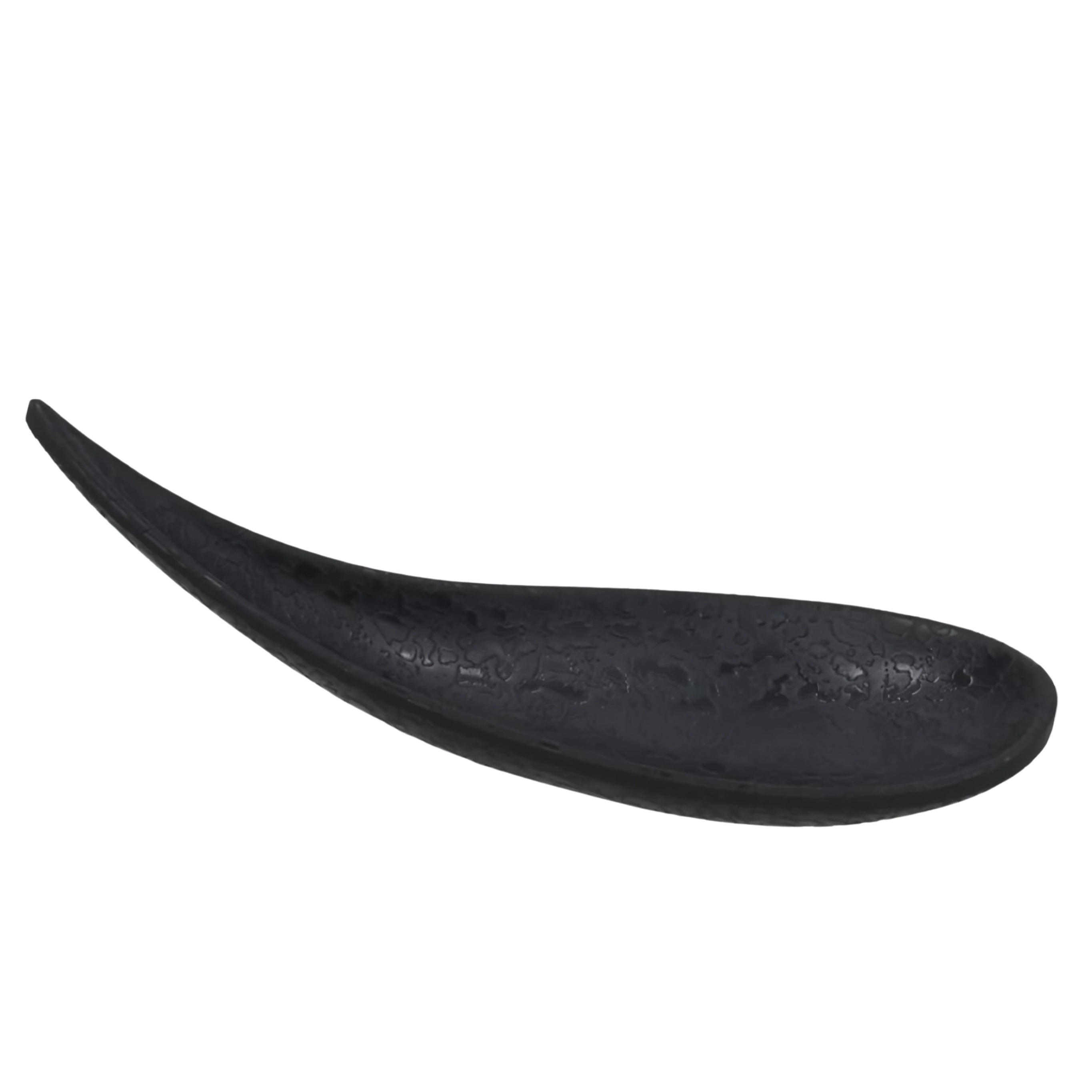 Gerimport Amuse/aperitief lepel - hapjes/tapas - 1x stuks - zwart - melamine -