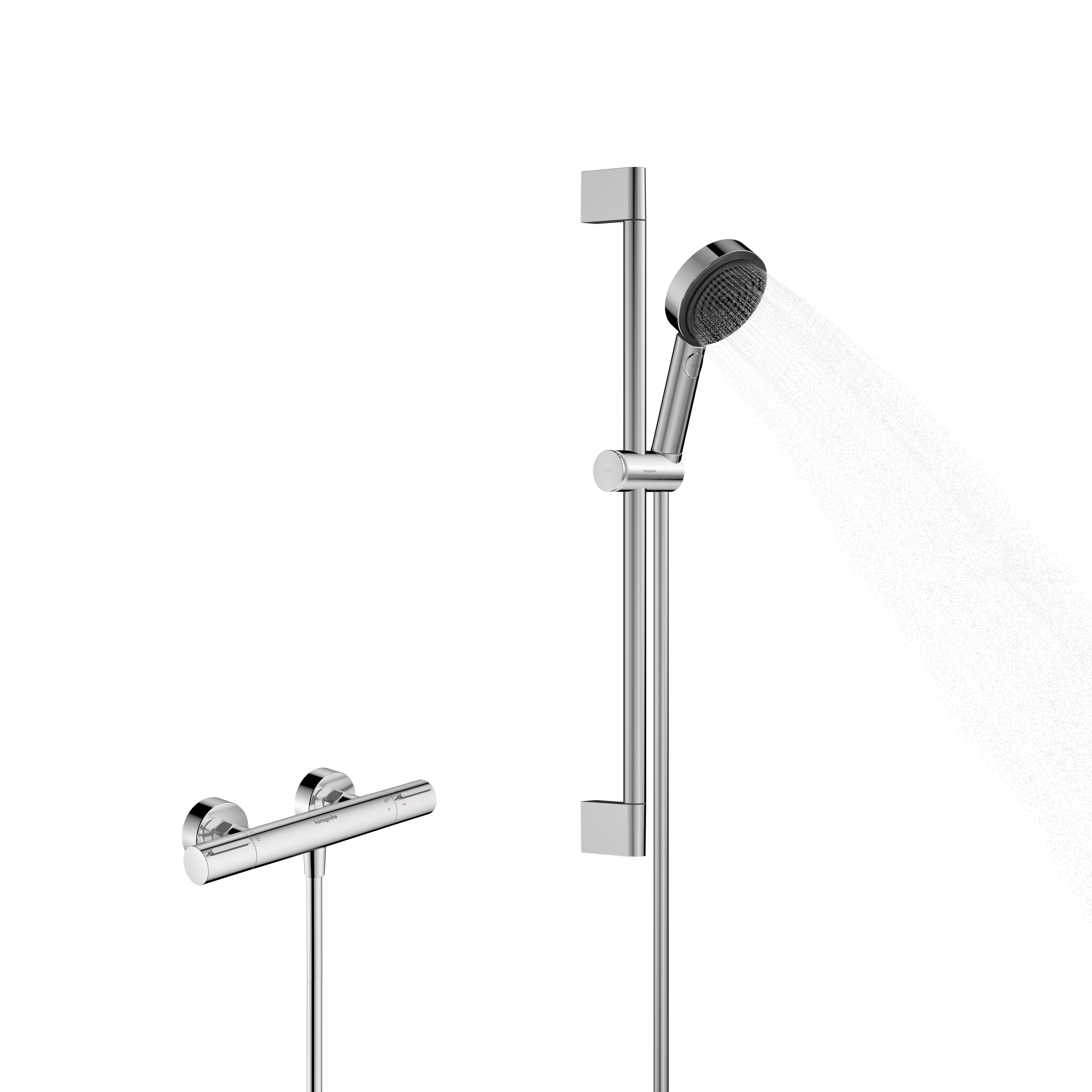 Hansgrohe Pulsify Select S douchesysteem 105 3jet Relaxation EcoSmart met Element en glijstang 65 cm, chroom