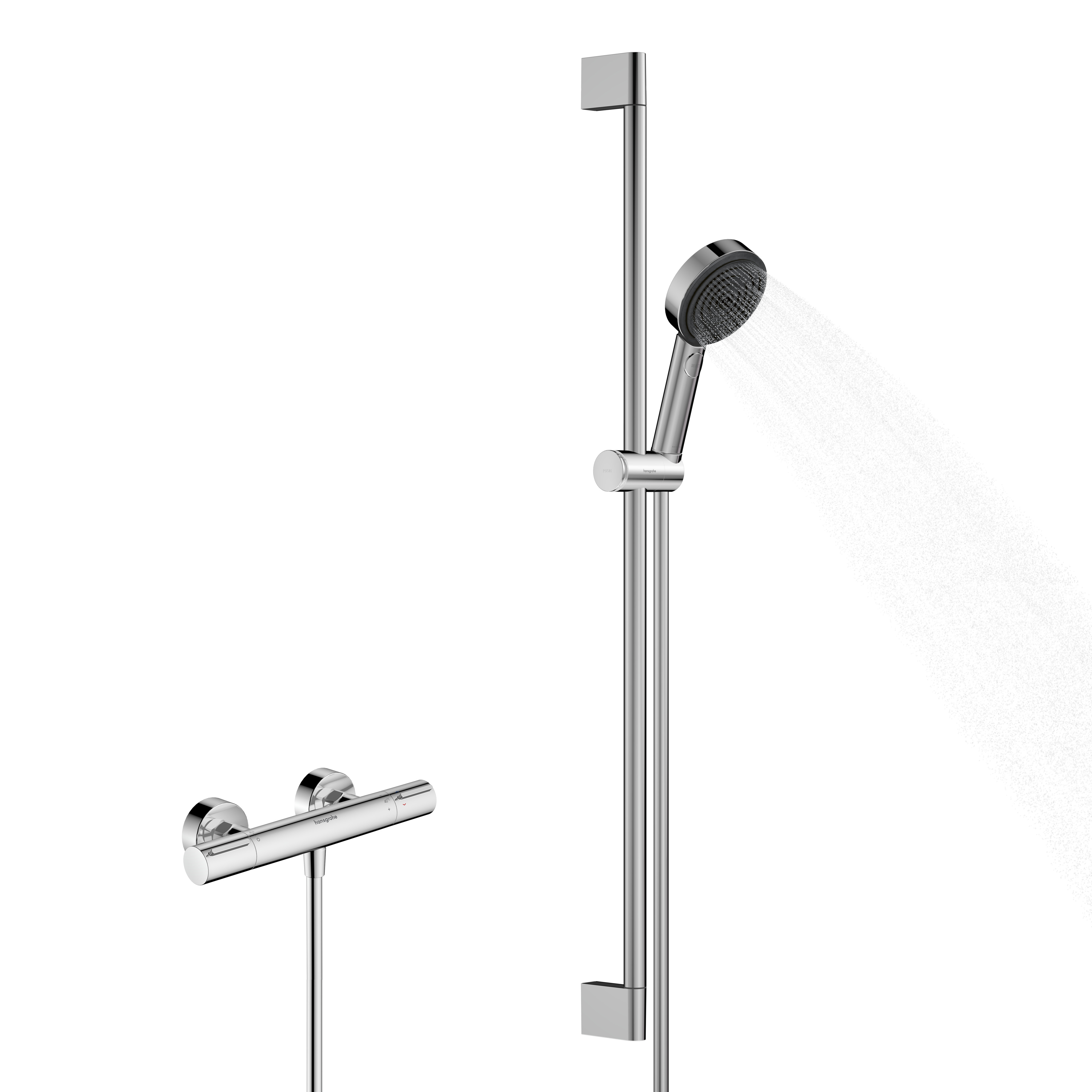 Hansgrohe Pulsify Select S douchesysteem 105 3jet Relaxation EcoSmart met Element en glijstang 90 cm, chroom