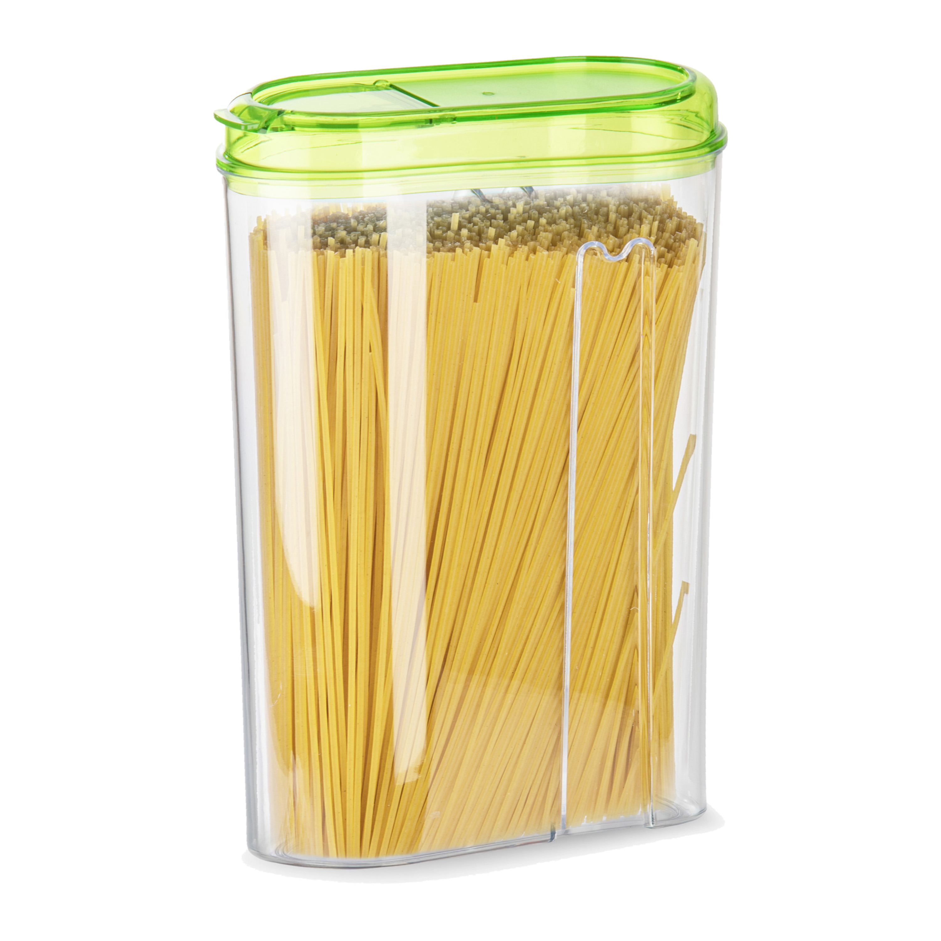 PlasticForte Voedselcontainer strooibus - groen - 1500 ml - kunststof - 15 x 8 x 23 cm - voorraadpot -