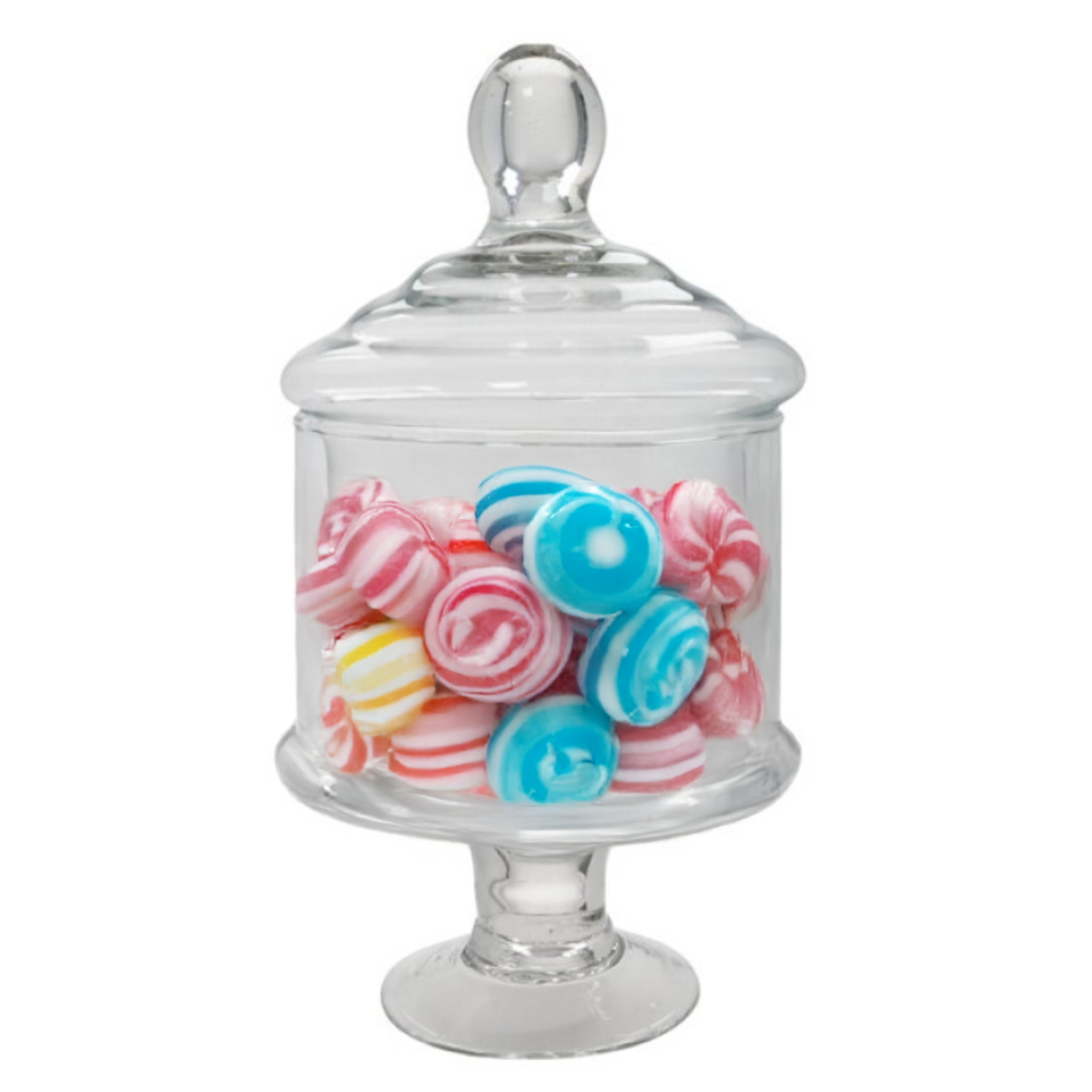 Gerimport snoeppot/voorraadpot Lisa - glas - D12,5 x H23 cm - transparant - decoratie -