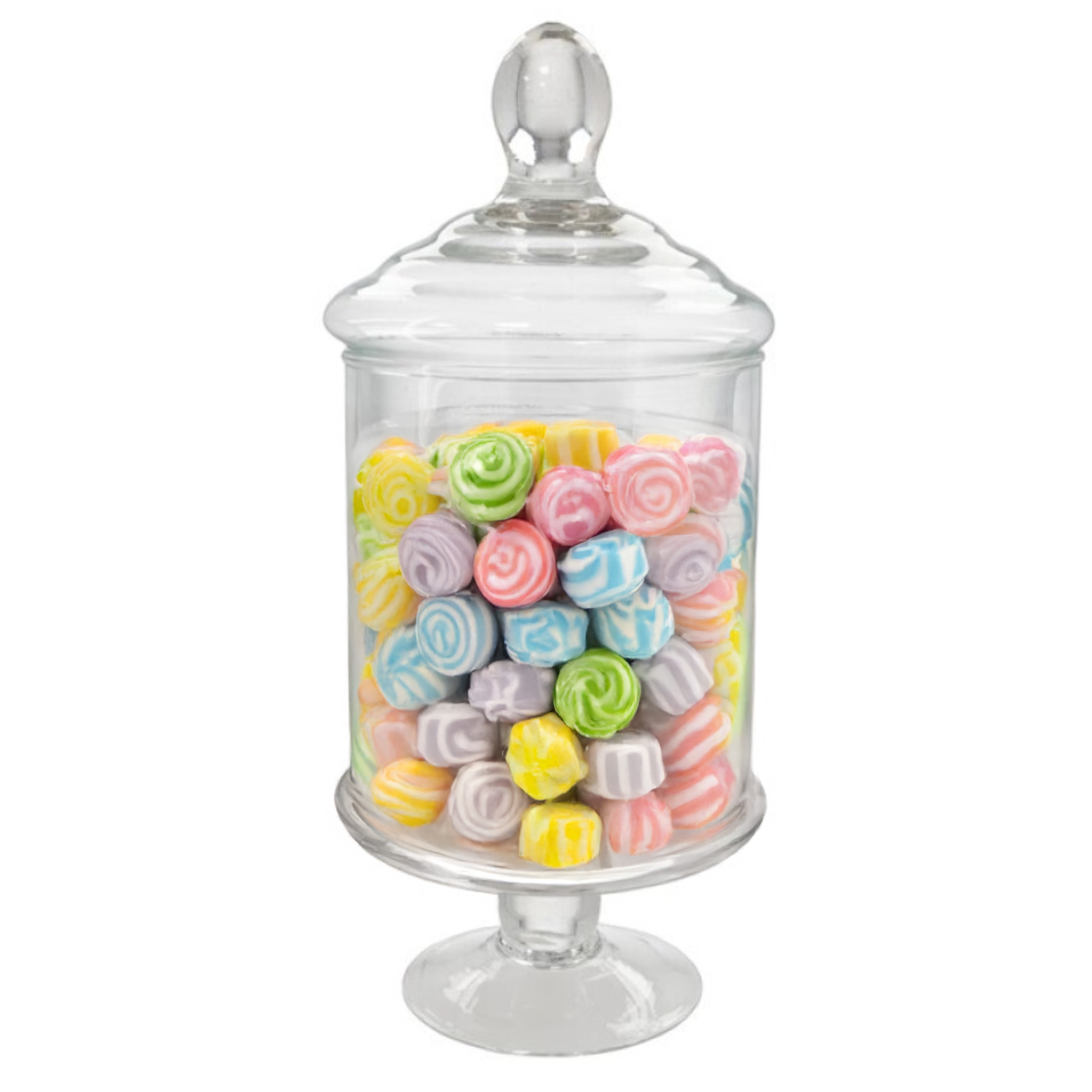 Gerimport snoeppot/voorraadpot Lisa - glas - D12,5 x H28 cm - transparant - decoratie -