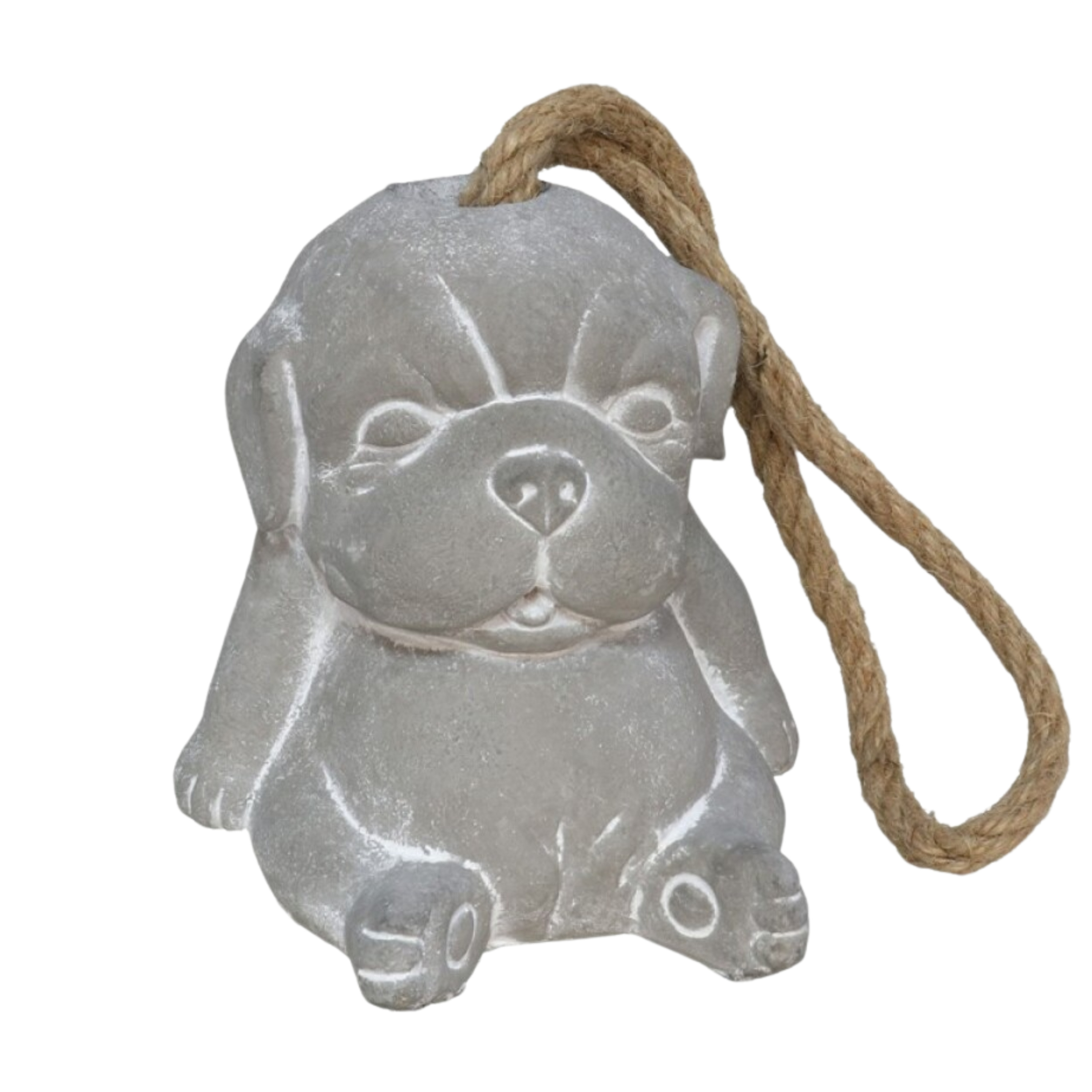 Gerimport Deurstop Hond - grijs- beton - 13 x 13 x 15 cm - woonaccessoires - deurstopper -