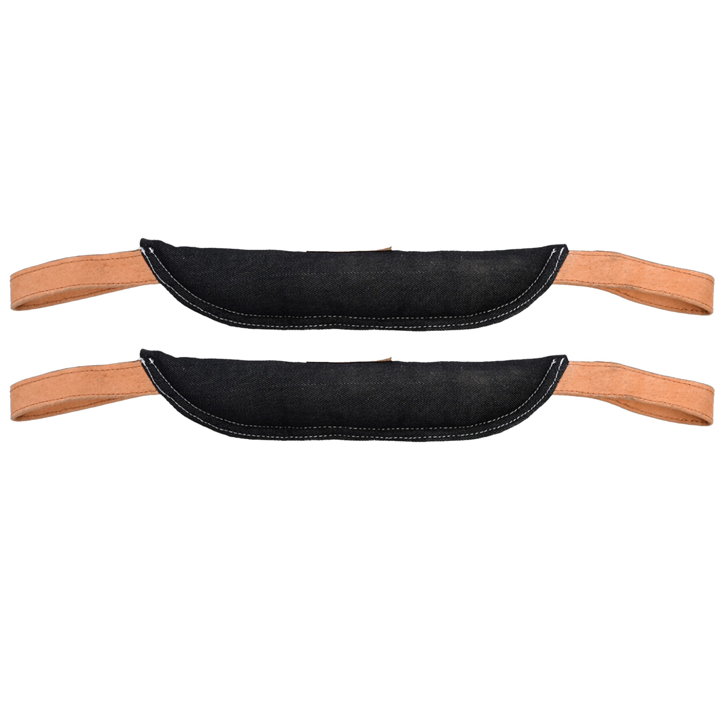 Best for Boots Best fot Boots Deurstopper - 2x - zwart - denim - x 3 x 5 cm - deurbuffer -