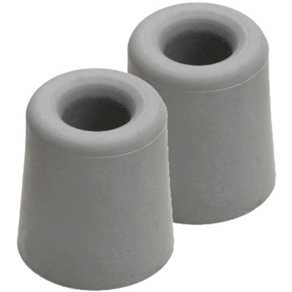 Merkloos 5x stuks deurstopper / deurbuffer rubber grijs 3,3 x 3 cm -