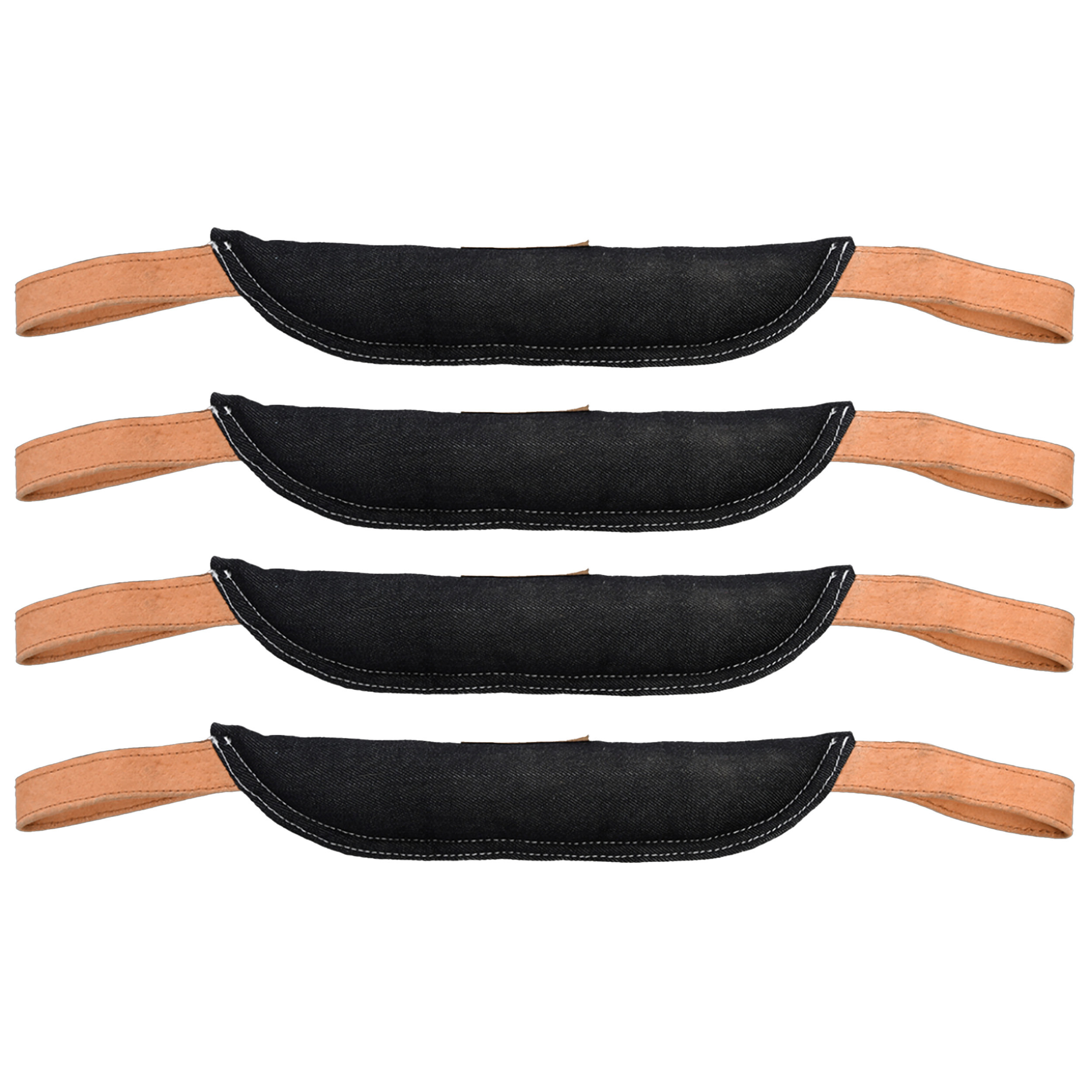 Best for Boots Best fot Boots Deurstopper - 4x - zwart - denim - x 3 x 5 cm - deurbuffer -
