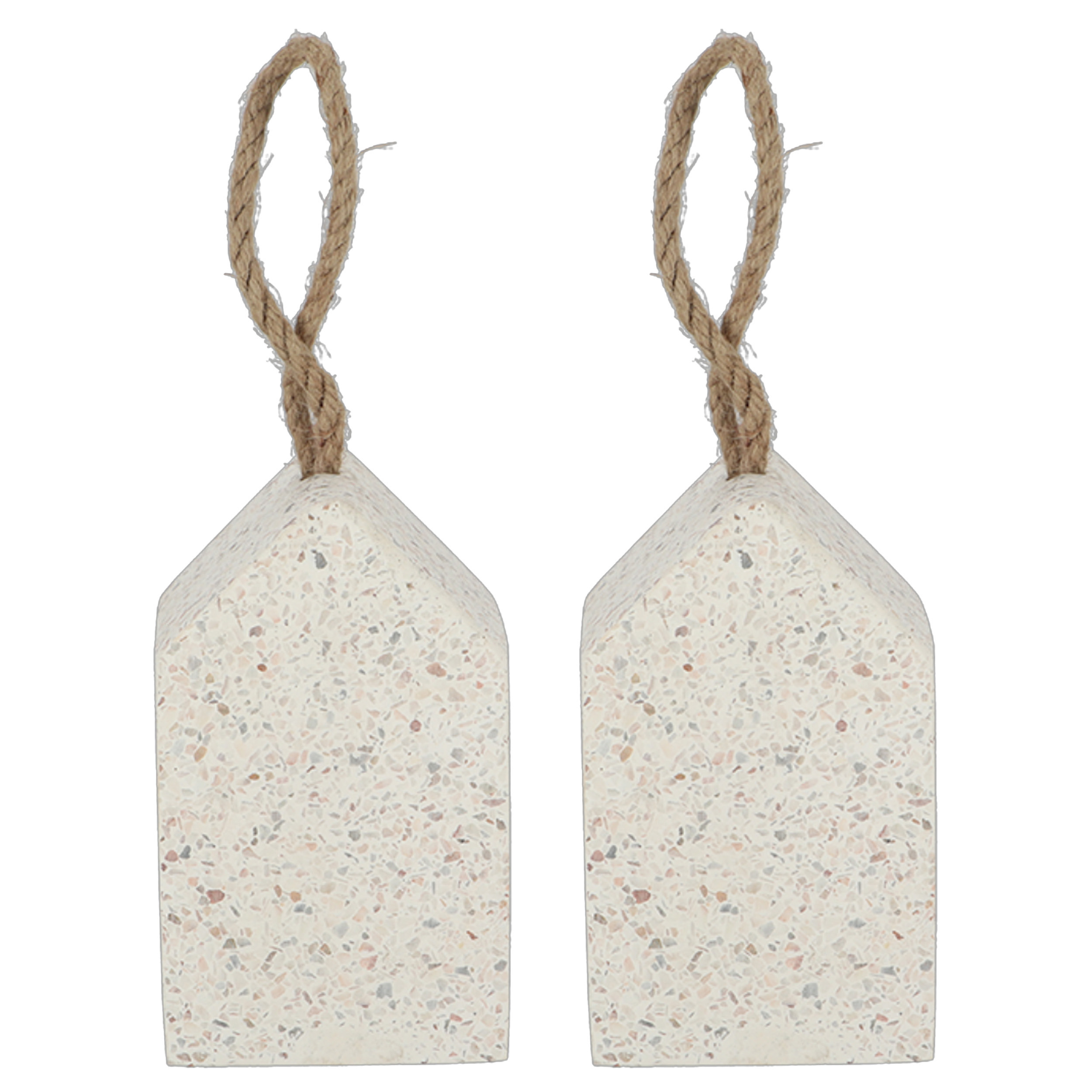 Best for Boots Best fot Boots Deurstopper Terrazzo - 2x - rubber - 10 x 10 x 16 cm - gewicht -